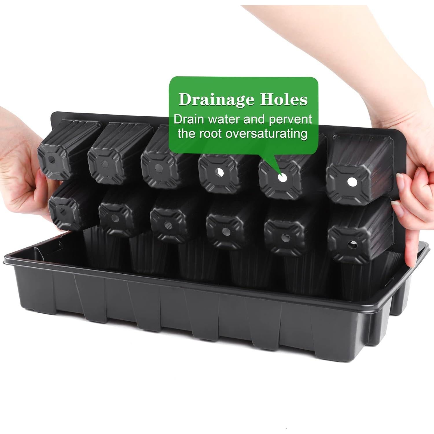 Kit de Inicio de Semillas Hahood 4 Bandejas 24 Celdas