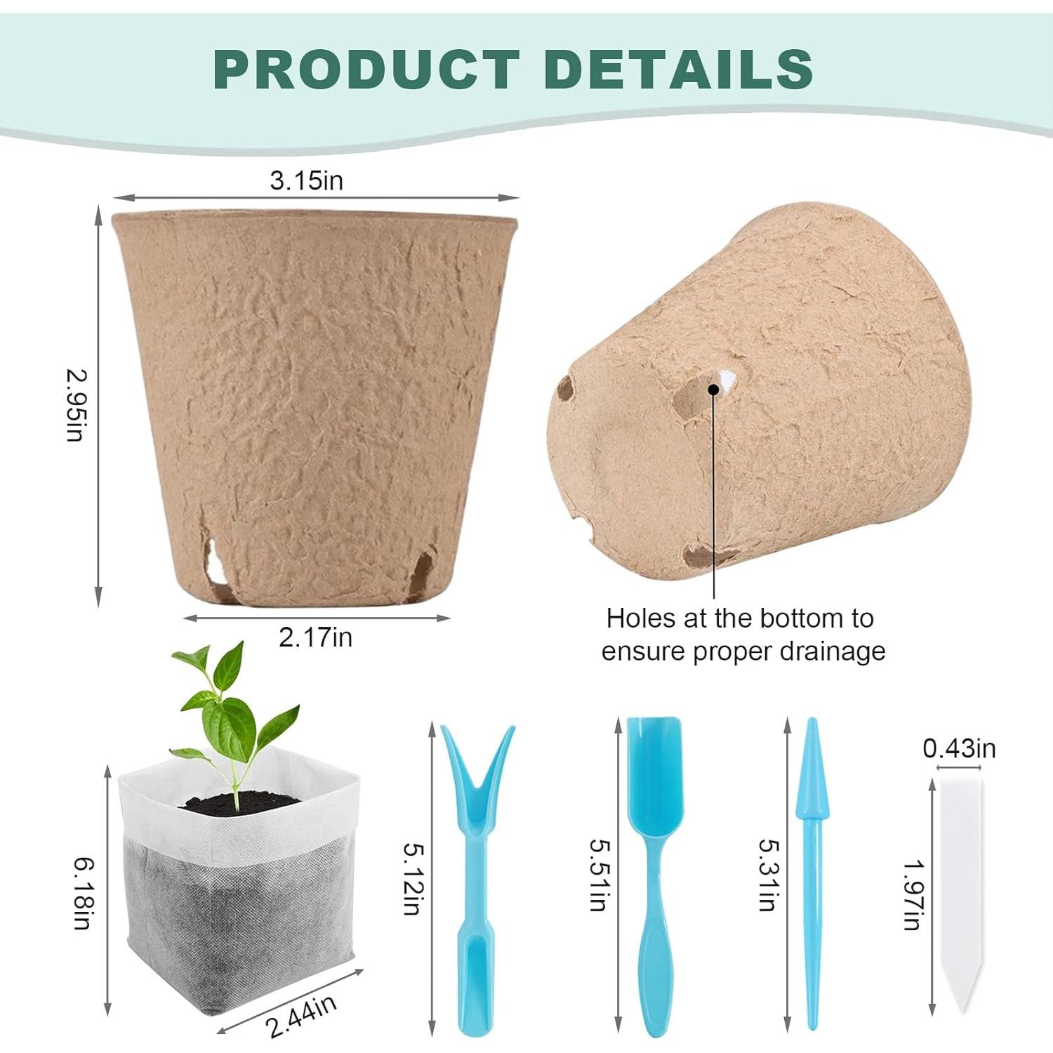 Kit de Inicio de Semillas Biodegradables VirgoCCY - 103 Piezas