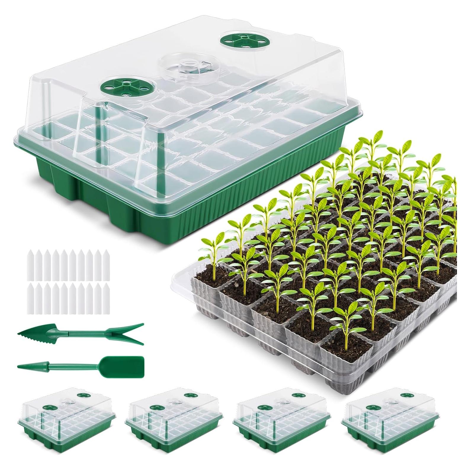 Bandeja de Inicio de Semillas YAUNGEL XL 160 Celdas Verde