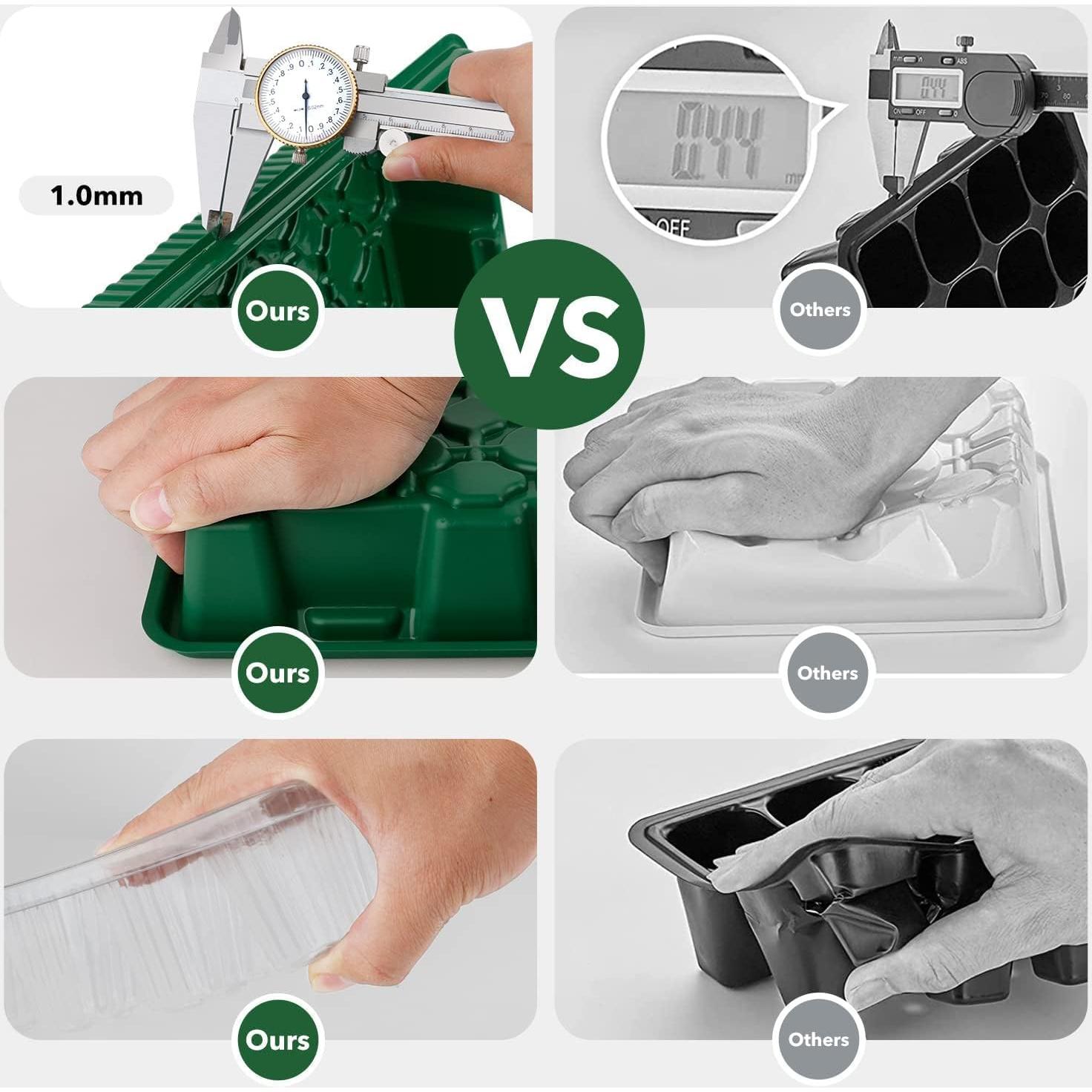 Bandeja de Inicio de Semillas YAUNGEL XL 160 Celdas Verde