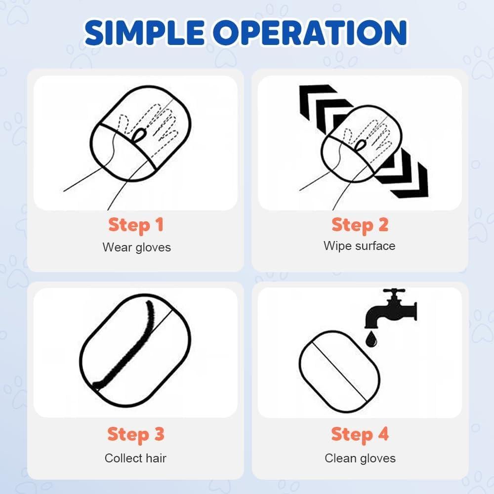 Guantes Quitapelos para Mascotas Genérico 2 Pcs Reutilizables