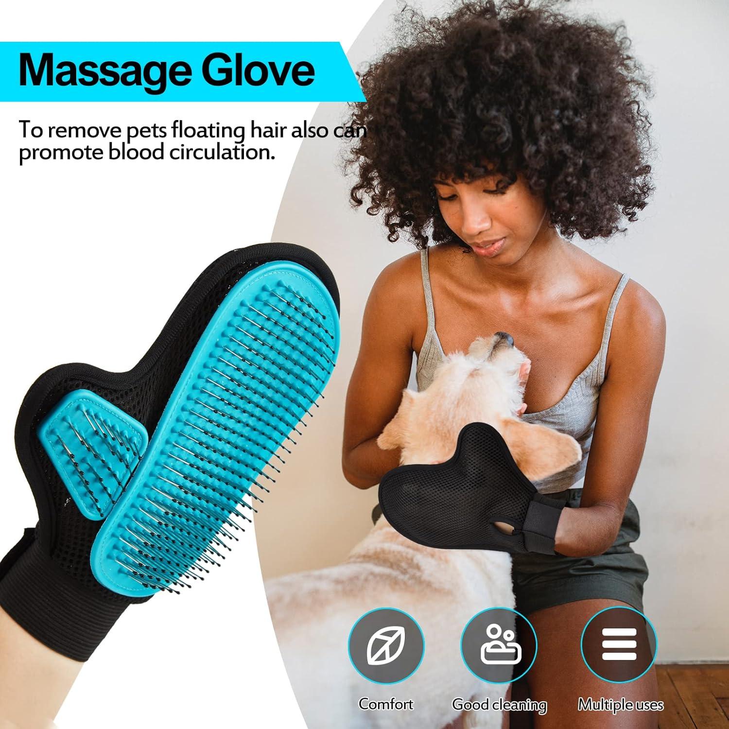 Guante de Aseo para Mascotas Beenefits Azul 4 en 1