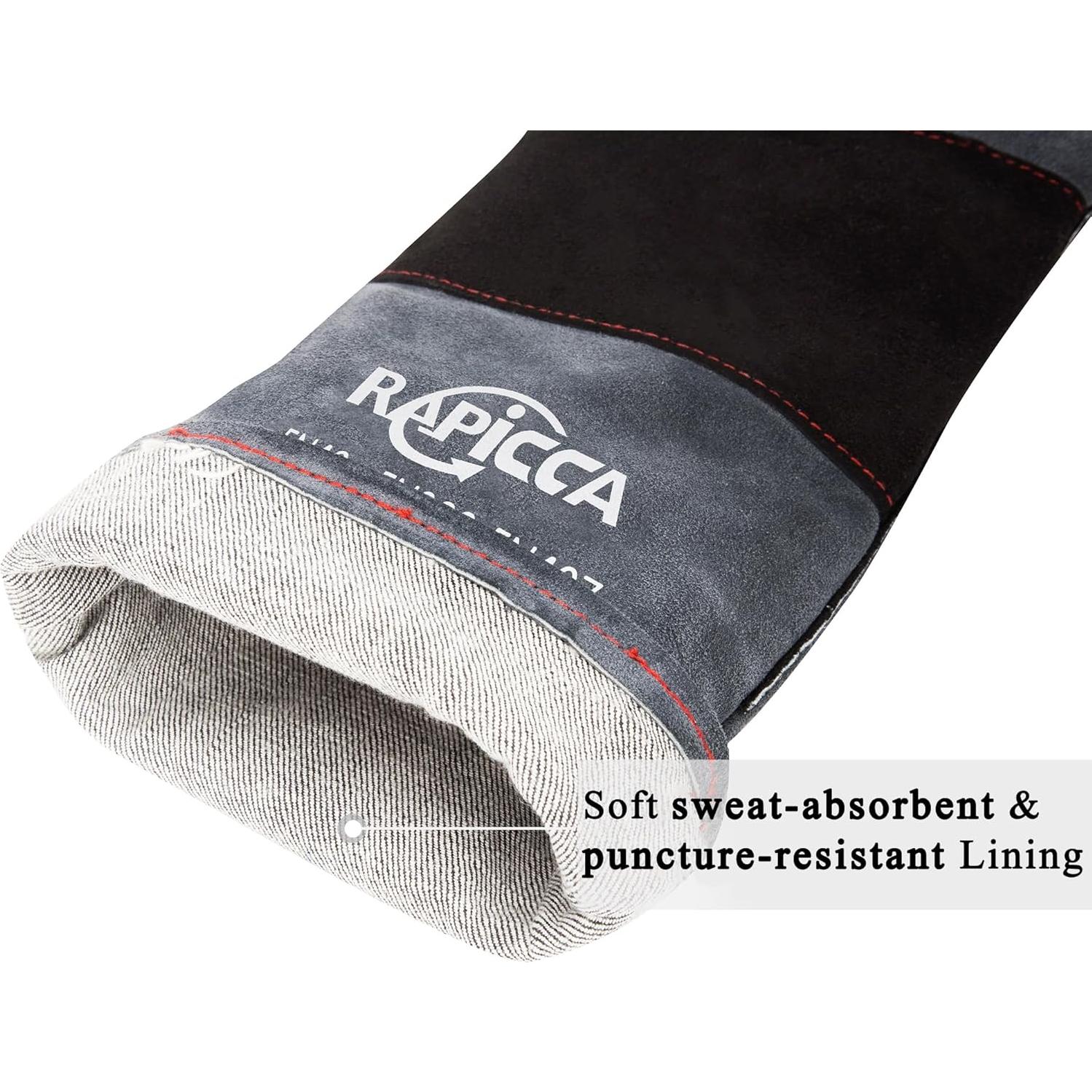 Guantes de Manejo de Animales RAPICCA 16" Cuero Acolchado