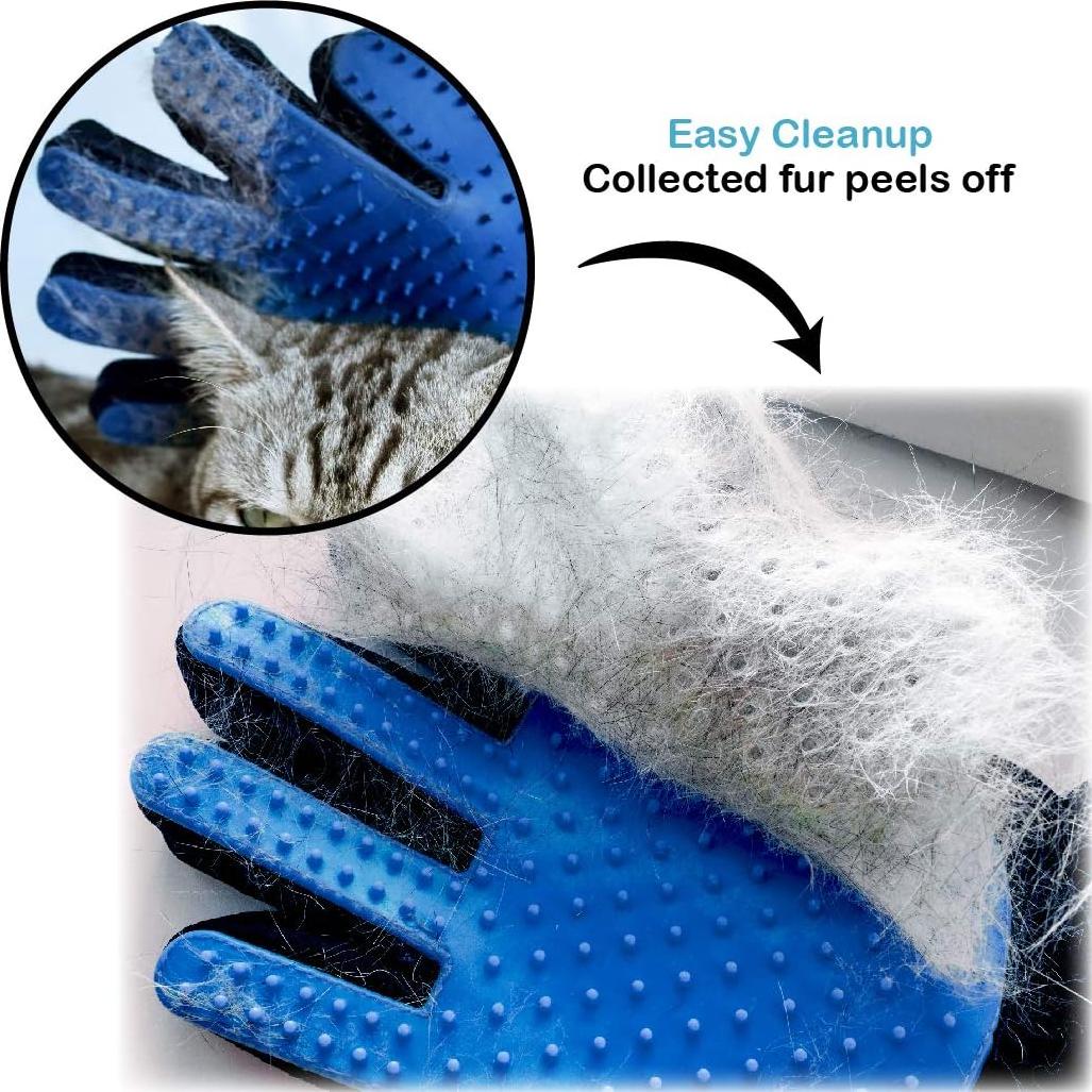 Guantes de Acicalamiento Pets First para Perros y Gatos 22.86x8.13cm