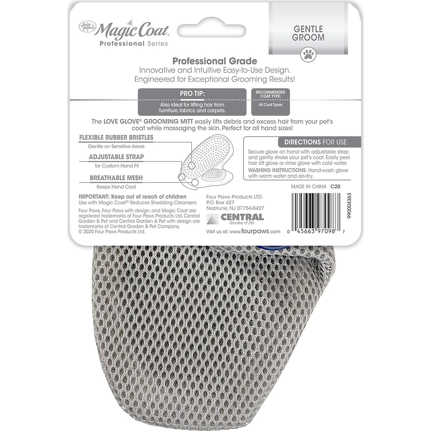 Guante de Aseo para Mascotas Magic Coat - Unisex Ajustable