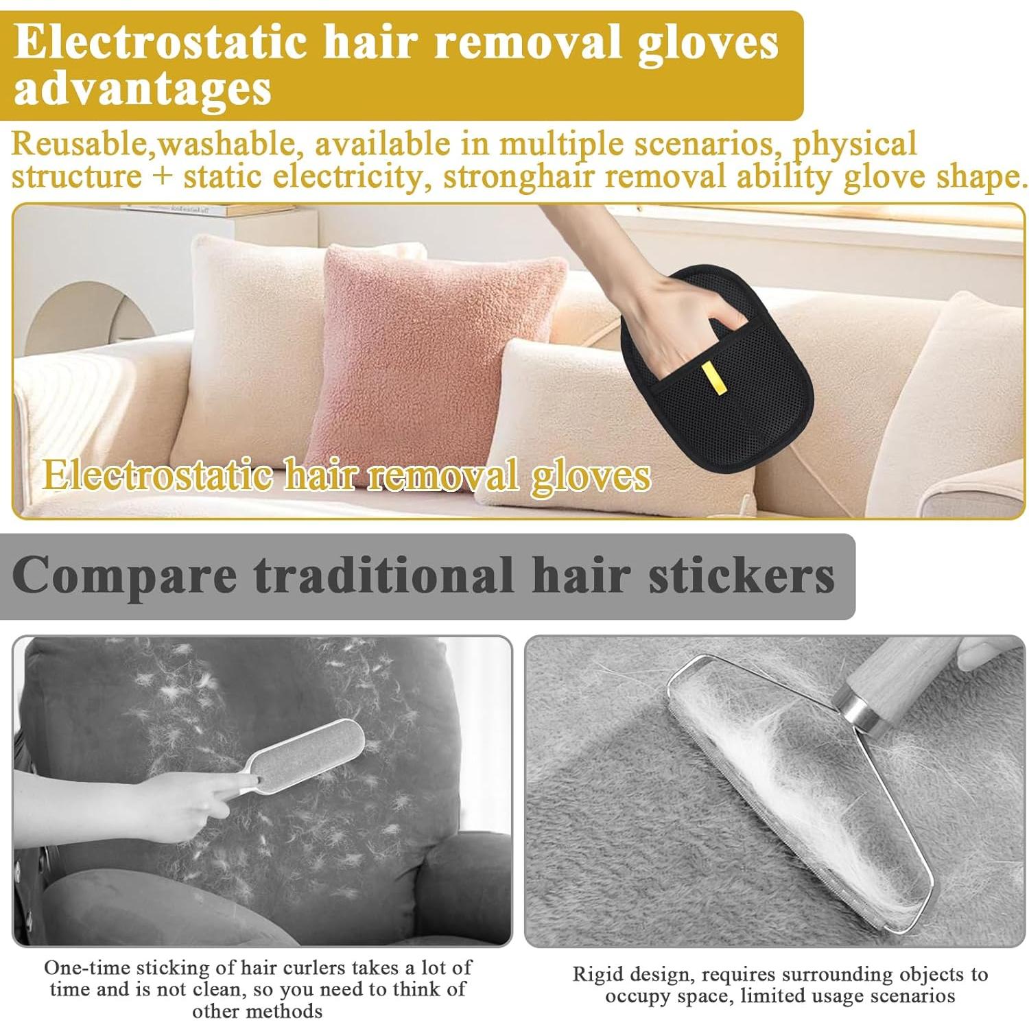 Guantes de Aseo Doble Cara PKRFCJ para Mascotas 20x15 cm