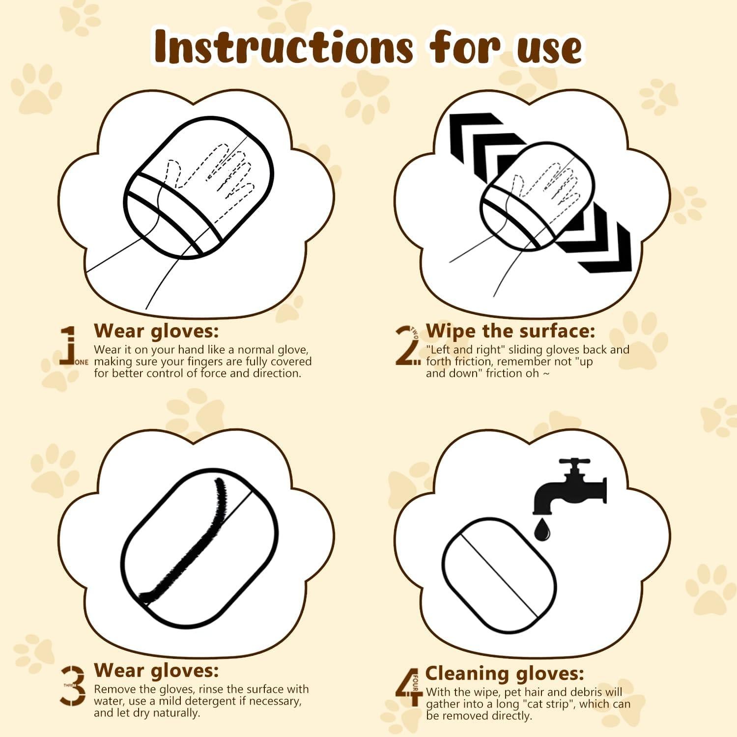 Guantes Removedores de Pelo de Mascota Genérico 2 Pzs 2025