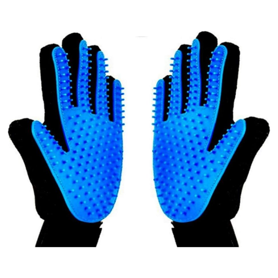 Guantes de Aseo para Mascotas Yrighjo 2PCS Azul - Deshedding