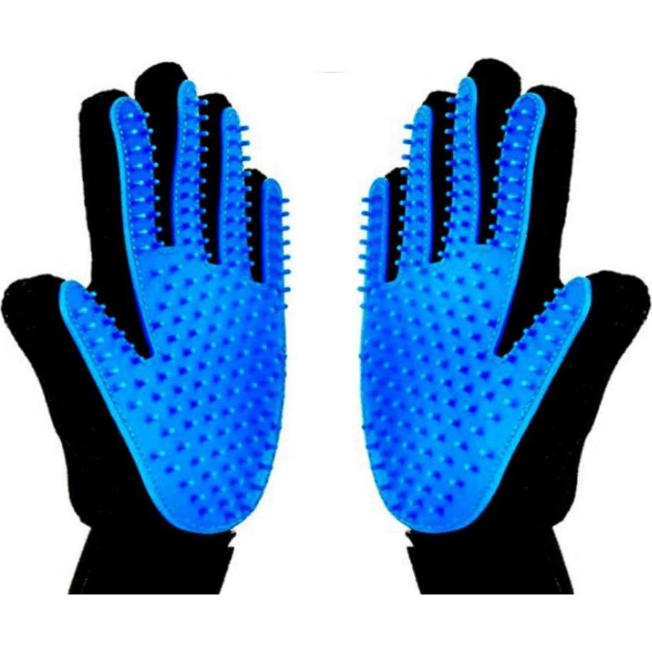 Guantes de Aseo para Mascotas Yrighjo 2PCS Azul - Deshedding