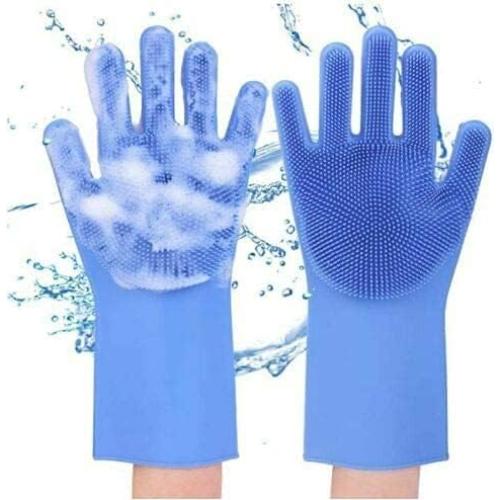Guantes de Silicona Yinceber para Lavar Platos y Mascotas 34.5 cm