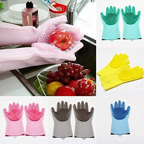 Guantes de Silicona Yinceber para Lavar Platos y Mascotas 34.5 cm