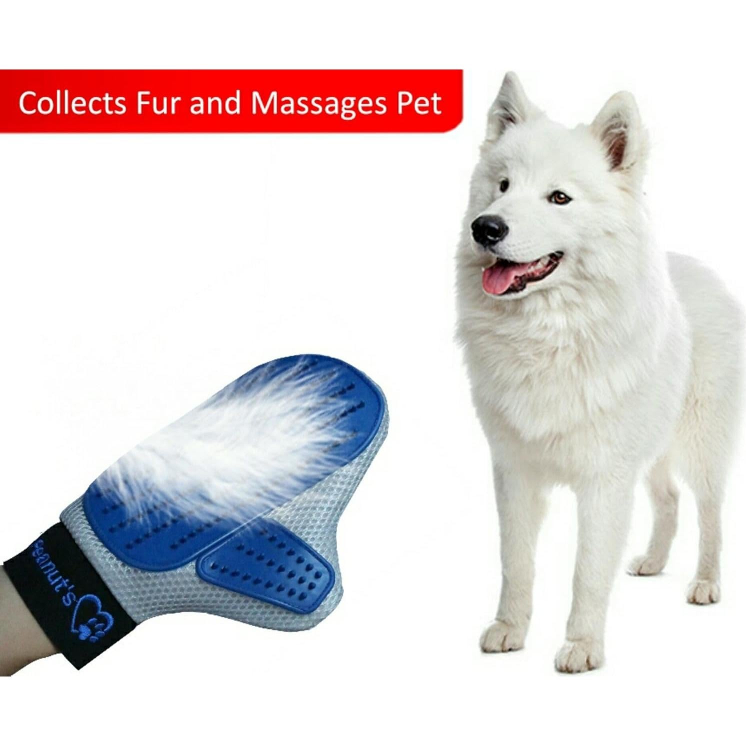 Guante de Aseo Mr. Peanut para Deshedding de Mascotas - 23x17cm