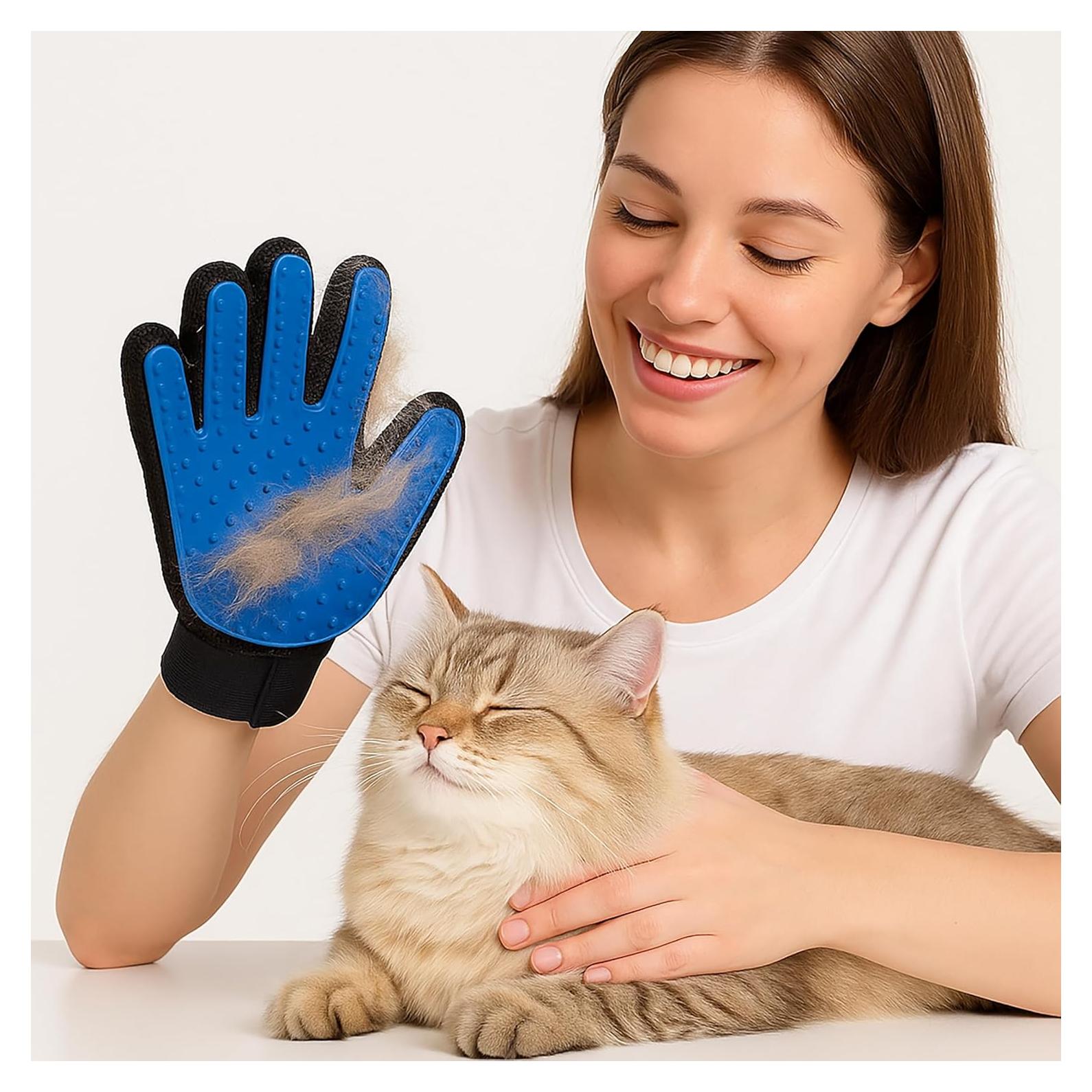 Guante de Aseo para Gatos HT LIFE - Eliminación de Pelo Largo