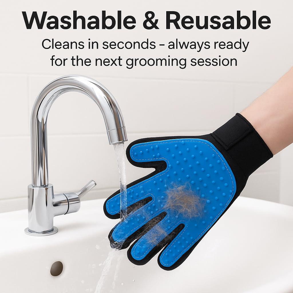 Guante de Aseo para Gatos HT LIFE - Eliminación de Pelo Largo