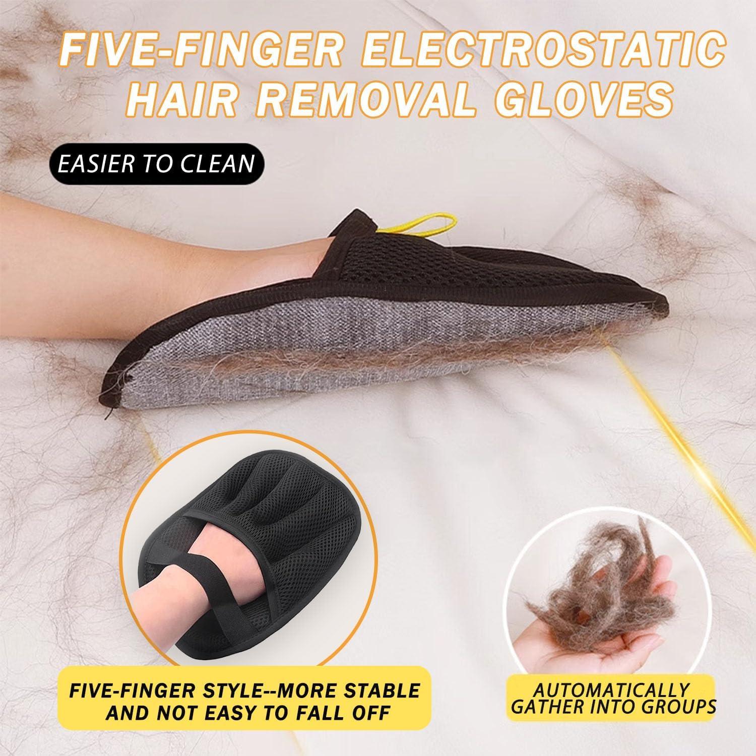 Guantes Electrostáticos para Eliminación de Pelo de Mascota 2PCS