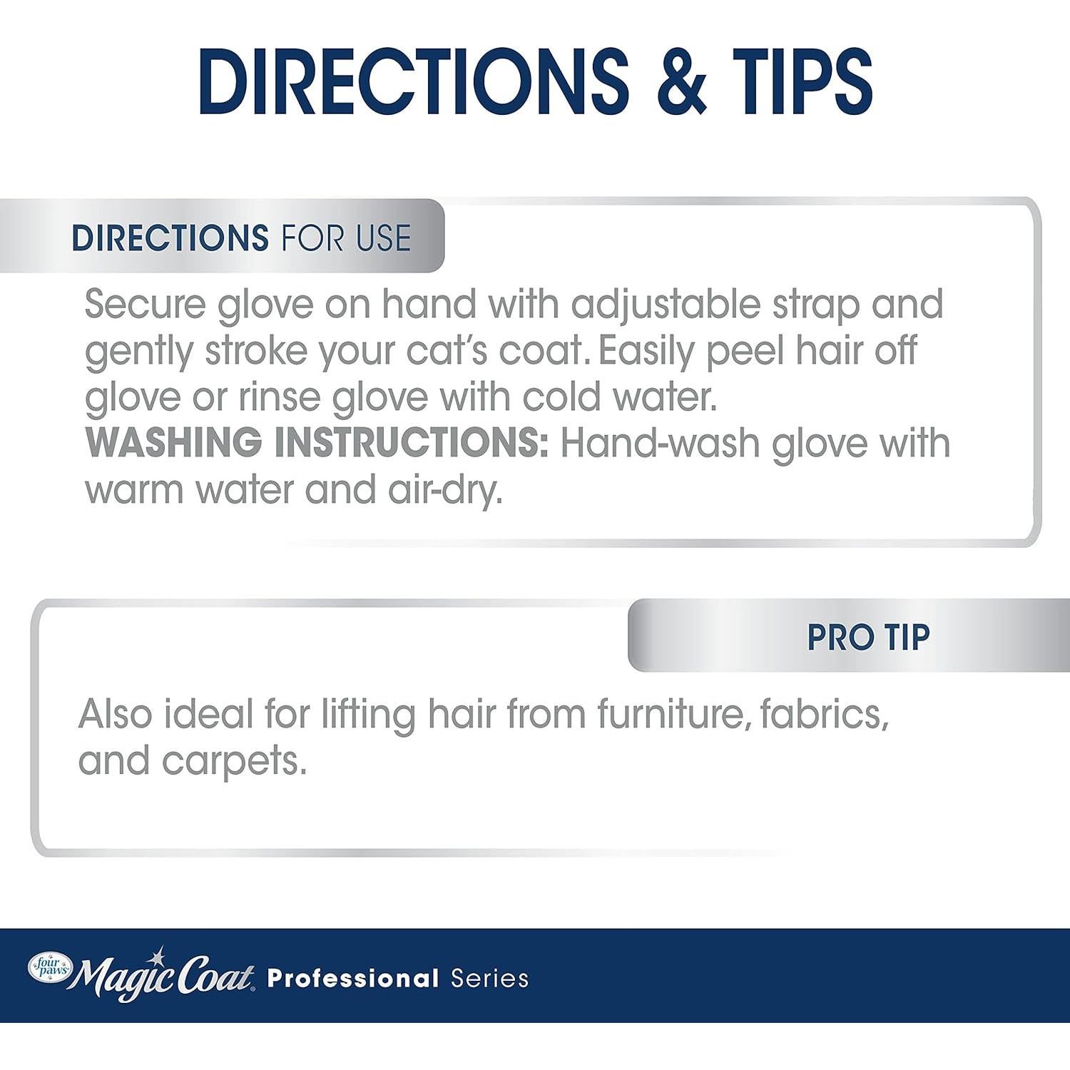 Guante de Aseo para Gatos Love Glove 20.96x14.61cm Azul