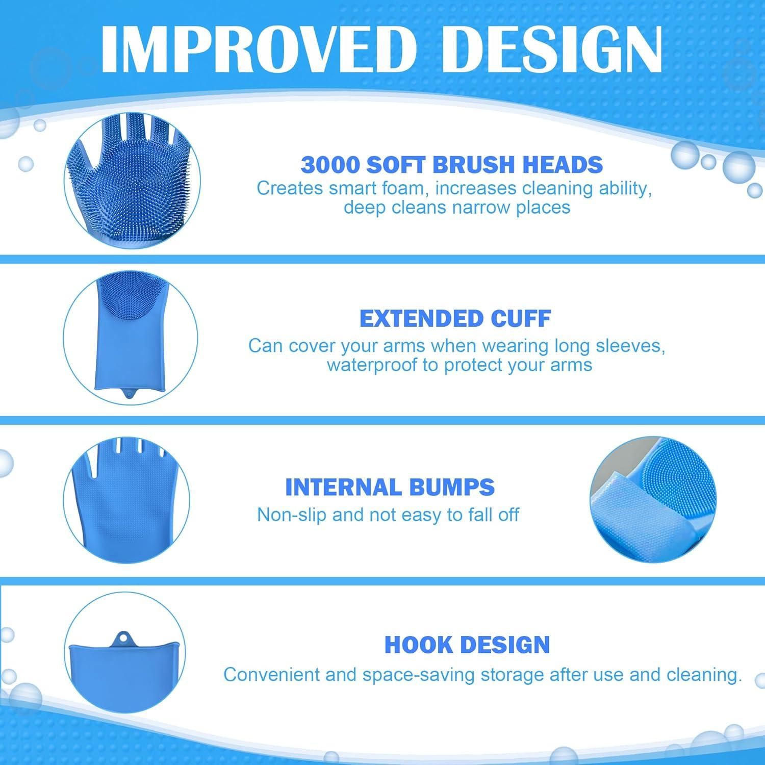 Guantes de Aseo para Mascotas SUKETIL HL-GT291 Azul