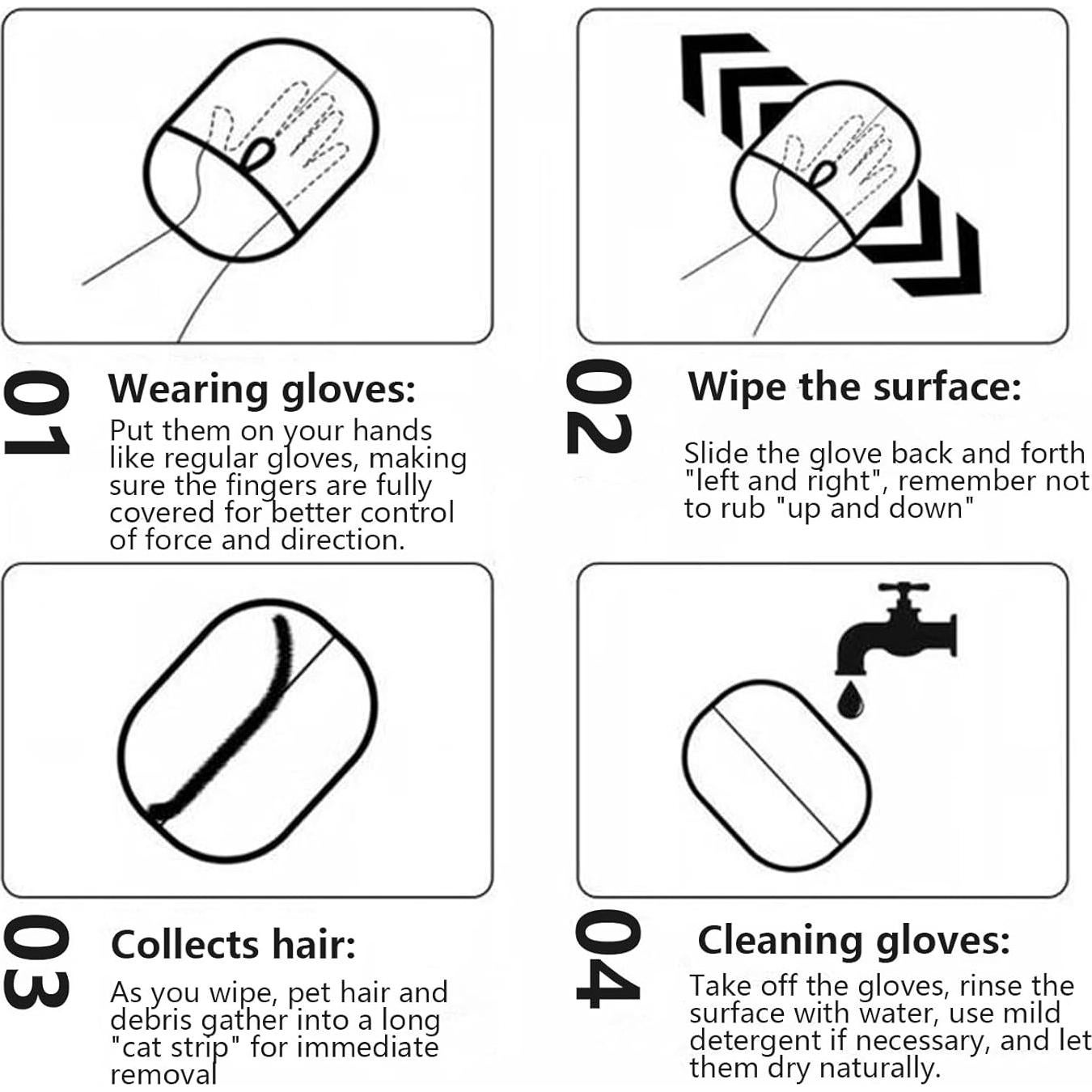 Guantes de Aseo para Mascotas 2 PCS - Eliminación de Pelo Efectiva