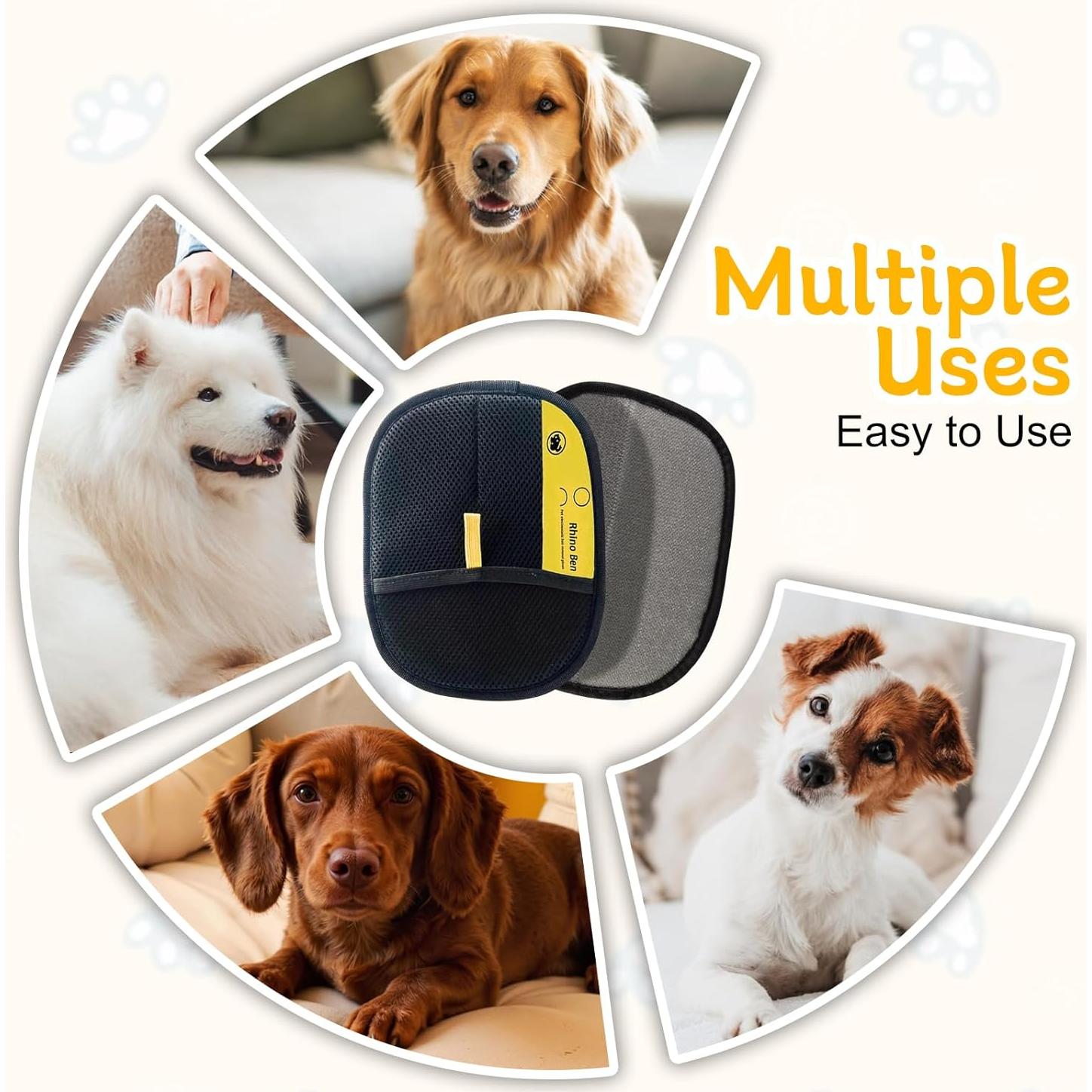 Guantes de Aseo para Mascotas 2 PCS - Eliminación de Pelo Efectiva