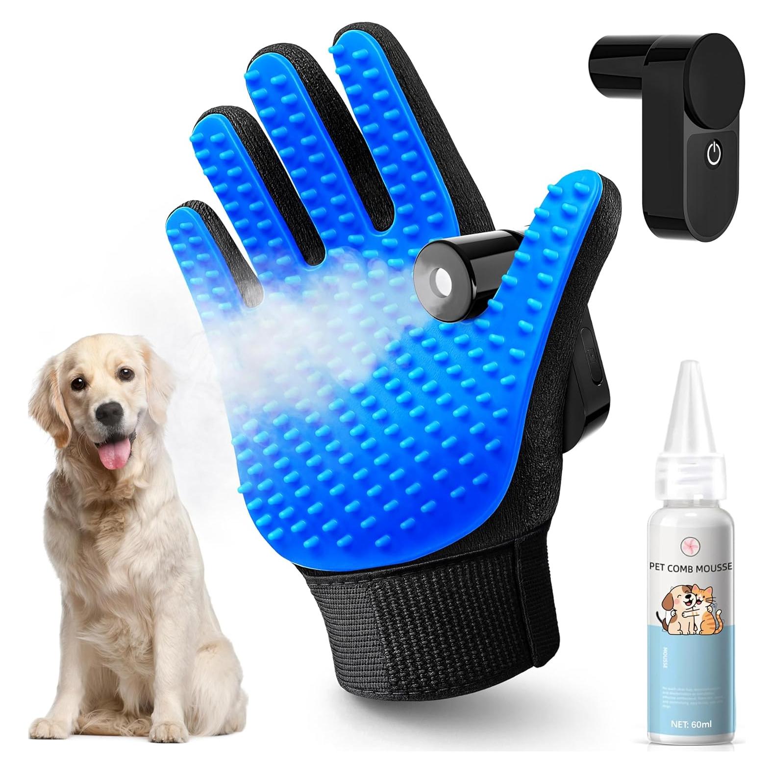 Guante Quitapelos para Mascotas POHAHA - Azul, Suave y Eficiente