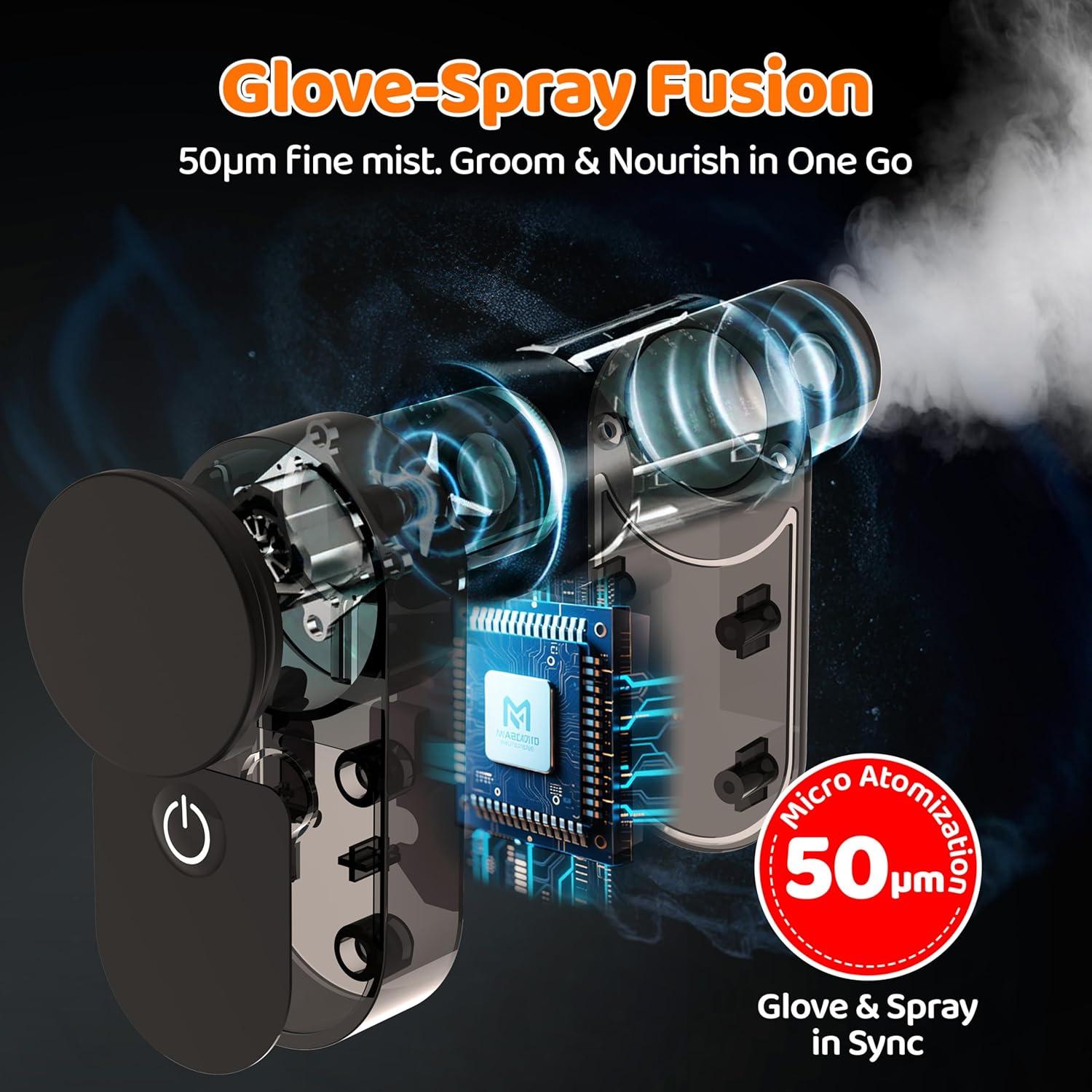 Guante Quitapelos para Mascotas POHAHA - Azul, Suave y Eficiente