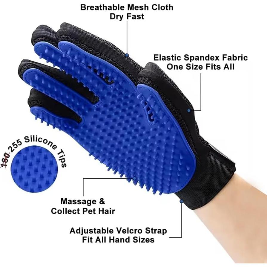 Guante de Aseo para Mascotas Kadandi - Cepillo Deshedding 259 Agujas