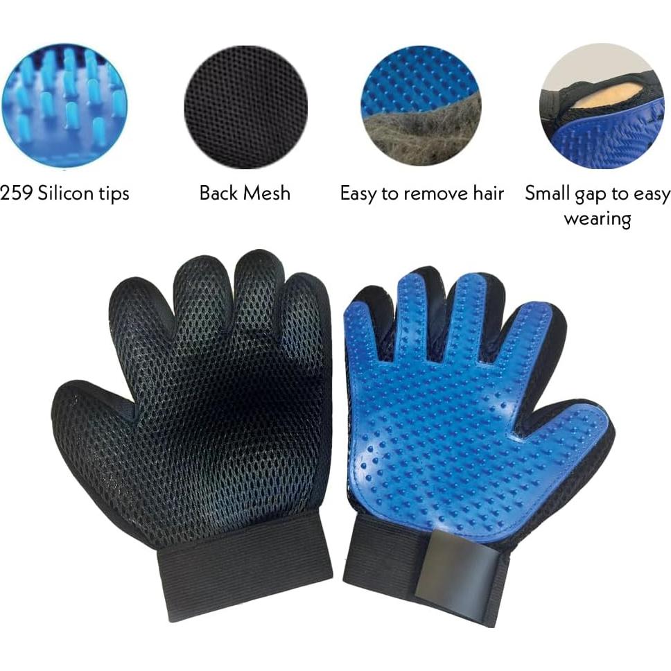 Guante de Aseo para Mascotas Kadandi - Cepillo Deshedding 259 Agujas