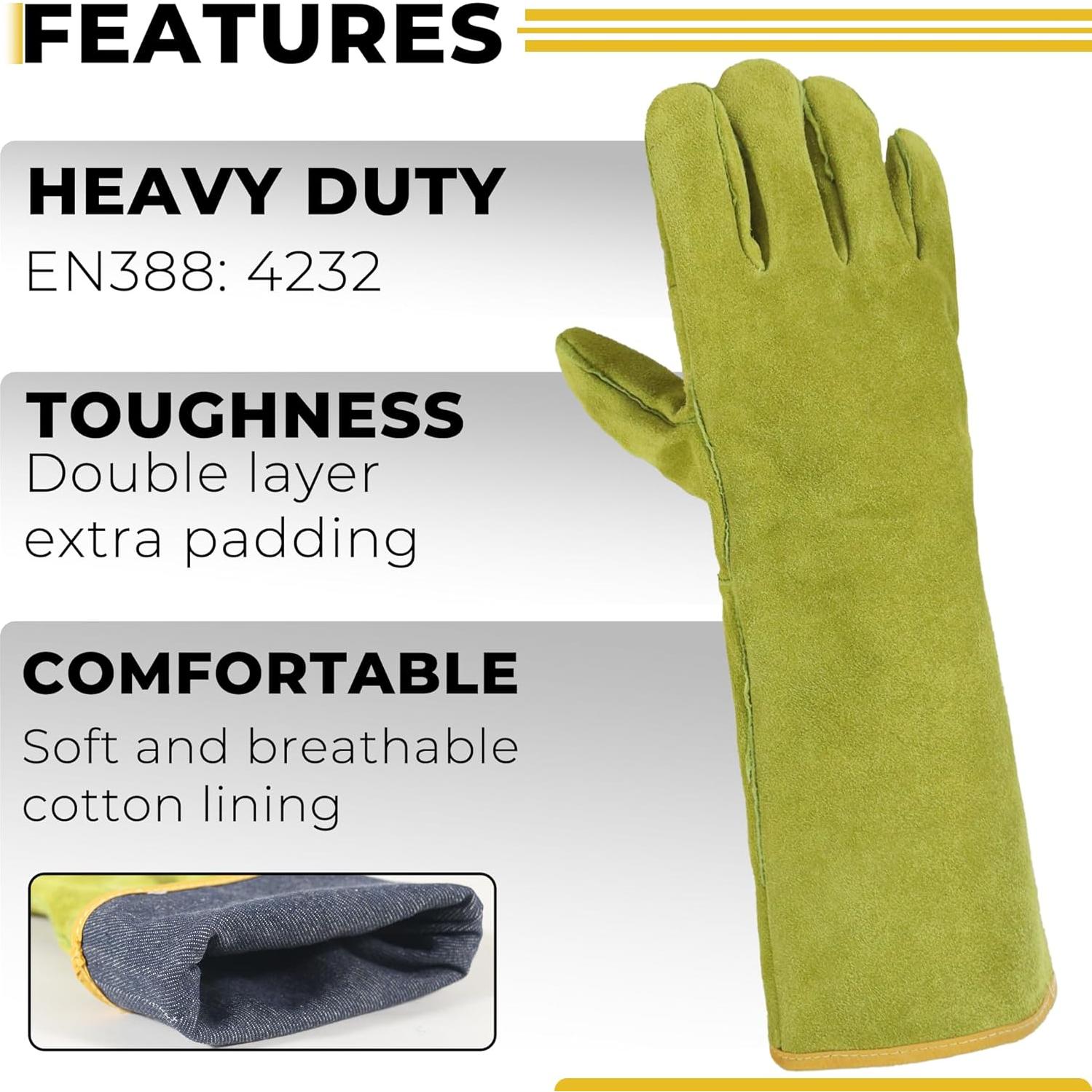 Guantes de Manejo de Animales HANDLANDY - Protección a Prueba de Mordeduras 40.64 cm