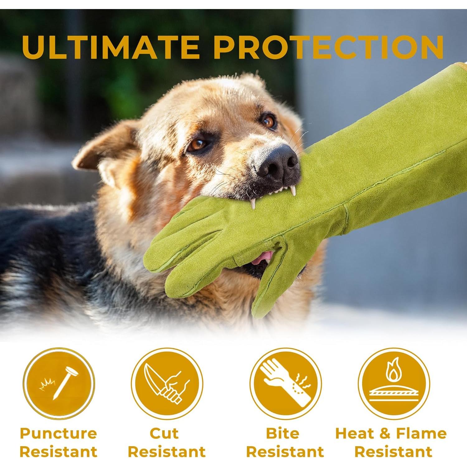 Guantes de Manejo de Animales HANDLANDY - Protección a Prueba de Mordeduras 40.64 cm