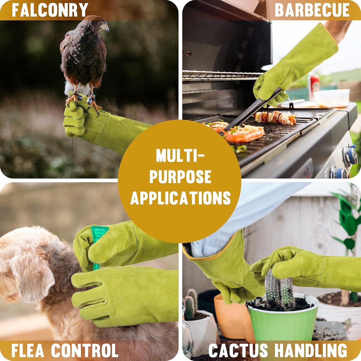 Guantes de Manejo de Animales HANDLANDY - Protección a Prueba de Mordeduras 40.64 cm