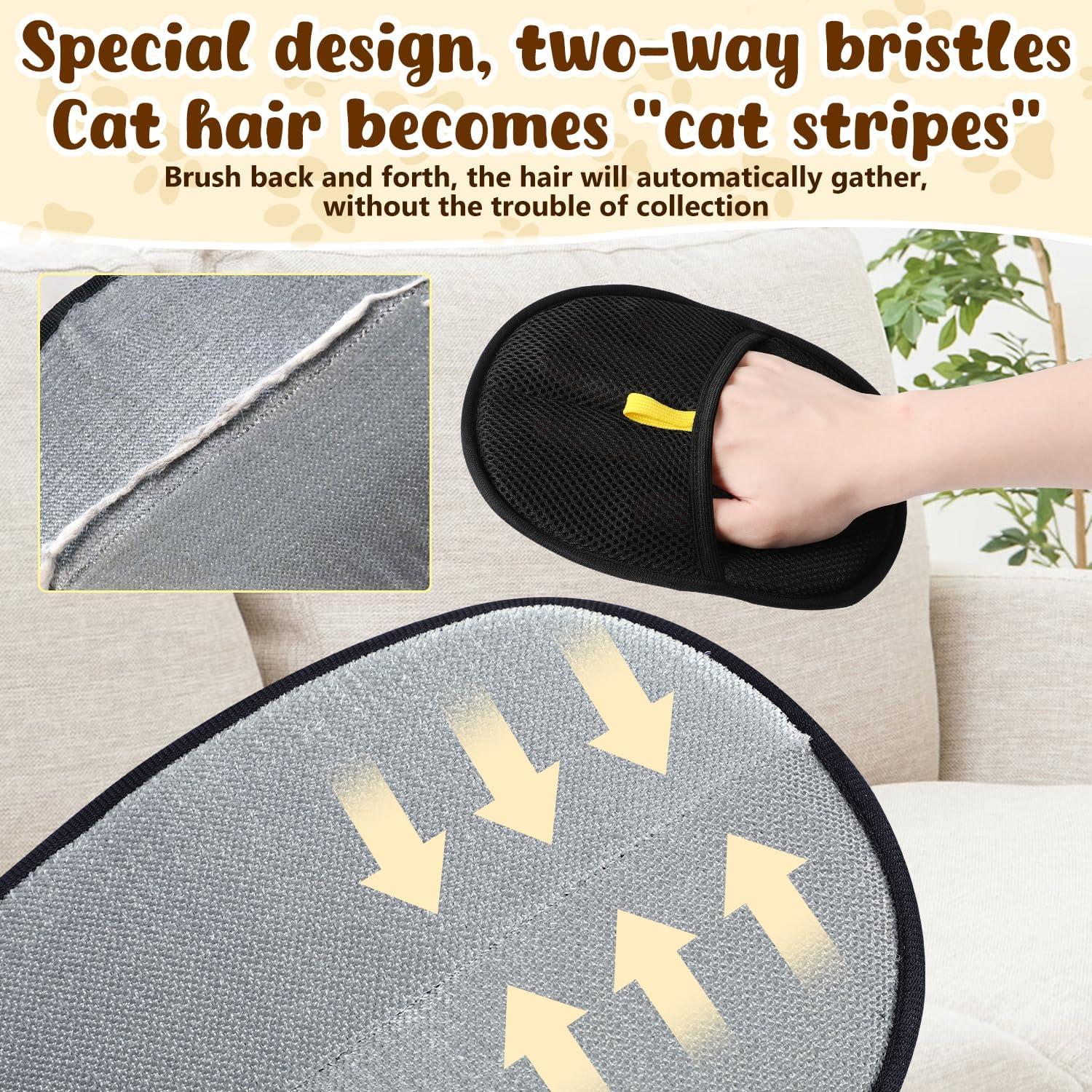 Guantes Removedores de Pelo de Mascota WUTRGQ 2 Pcs Doble Cara