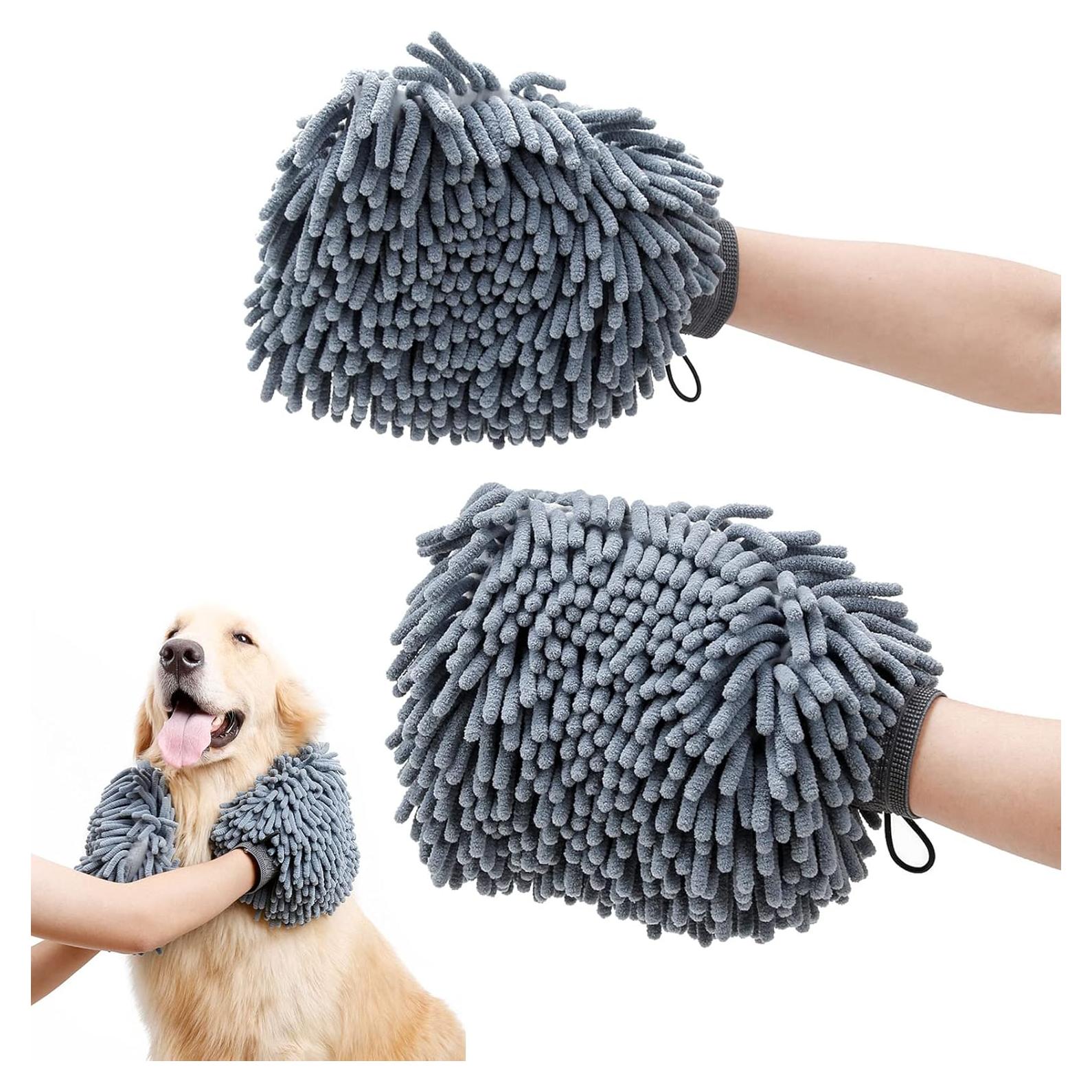 Guantes de Baño Seco DogLemi para Perros - Microfibra Absorbente