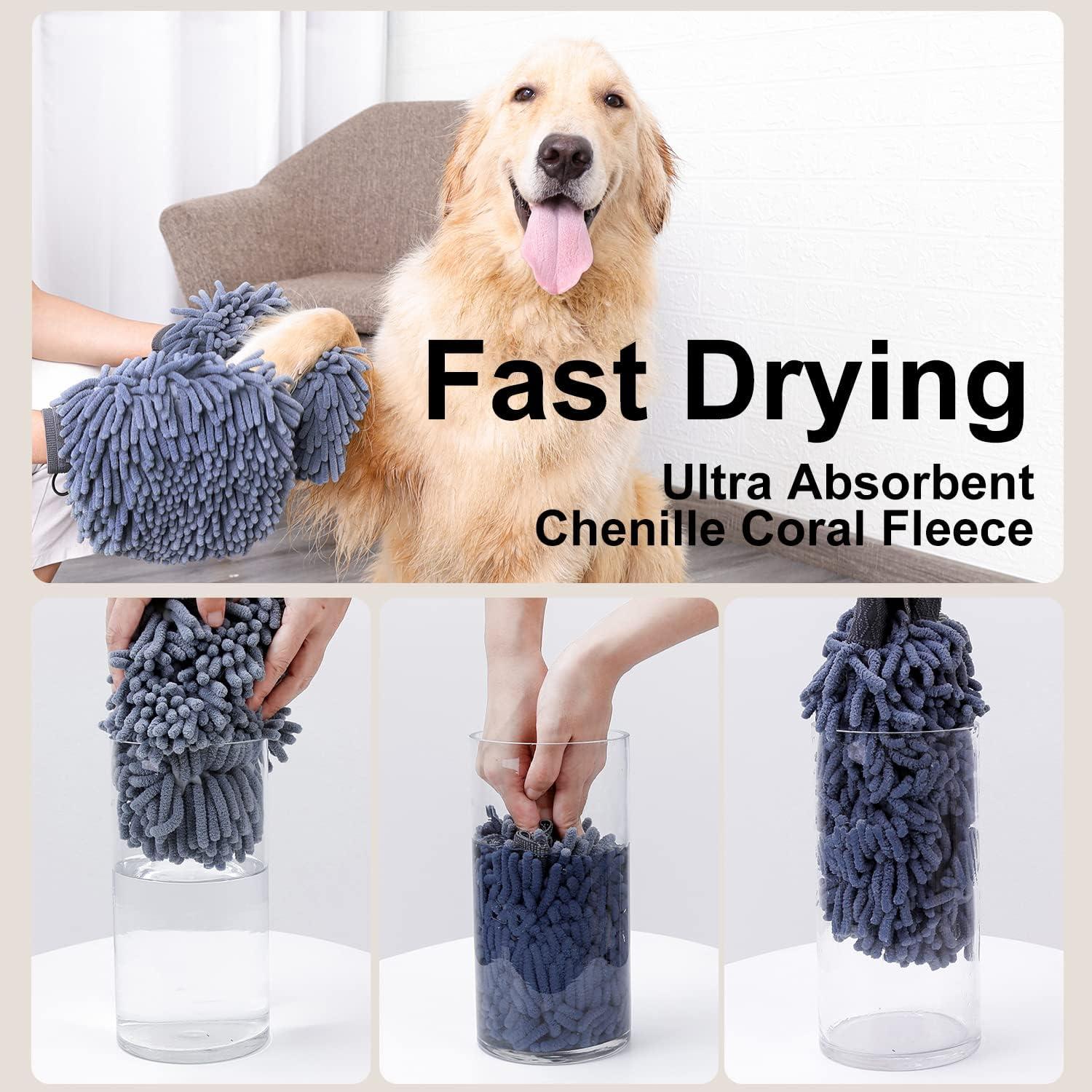 Guantes de Baño Seco DogLemi para Perros - Microfibra Absorbente