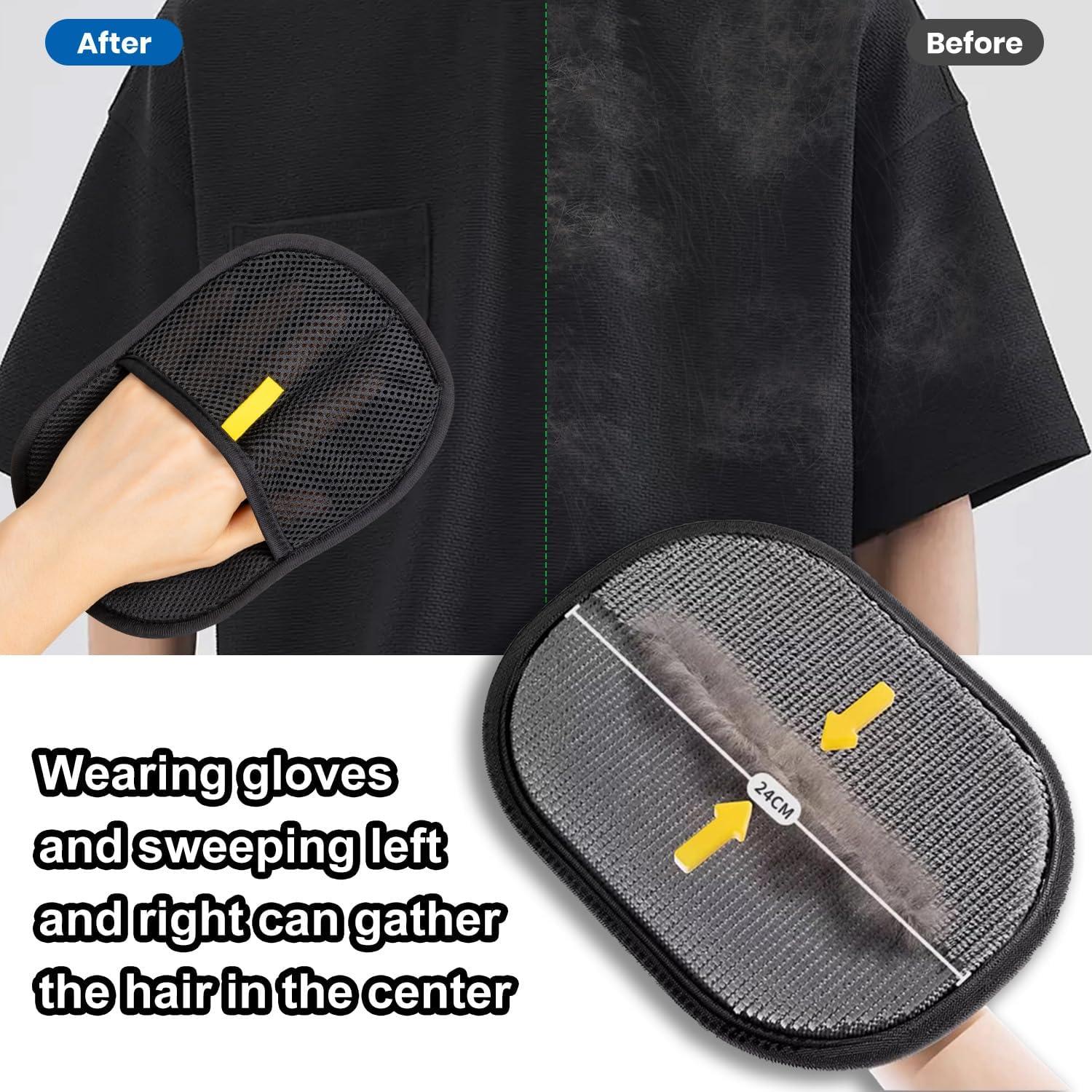 Guante Eliminador de Pelo de Mascota Reutilizable 3 Piezas