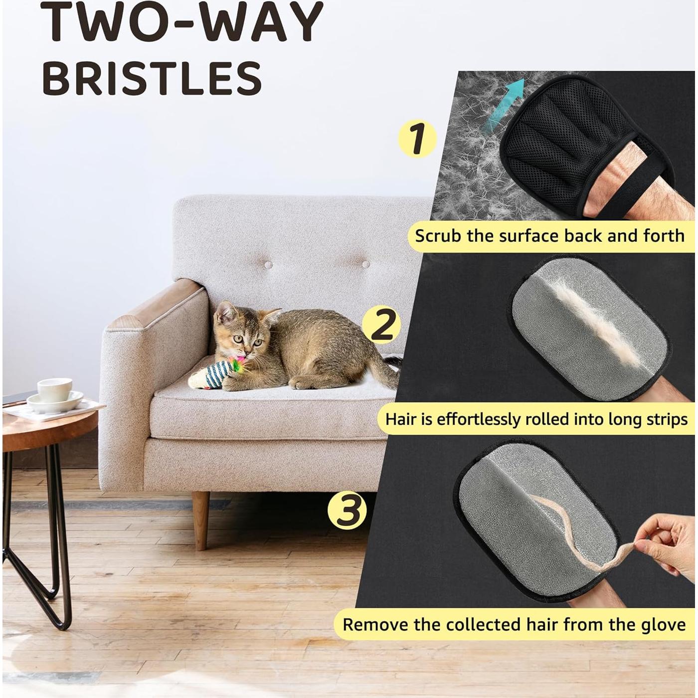 Guante Quitapelos para Mascotas IPTPAS - Lavable y Suave