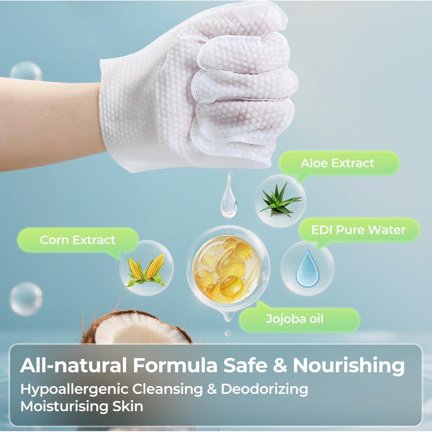 Toallitas con Guantes para Mascotas Falatong - Limpieza Hipoalergénica