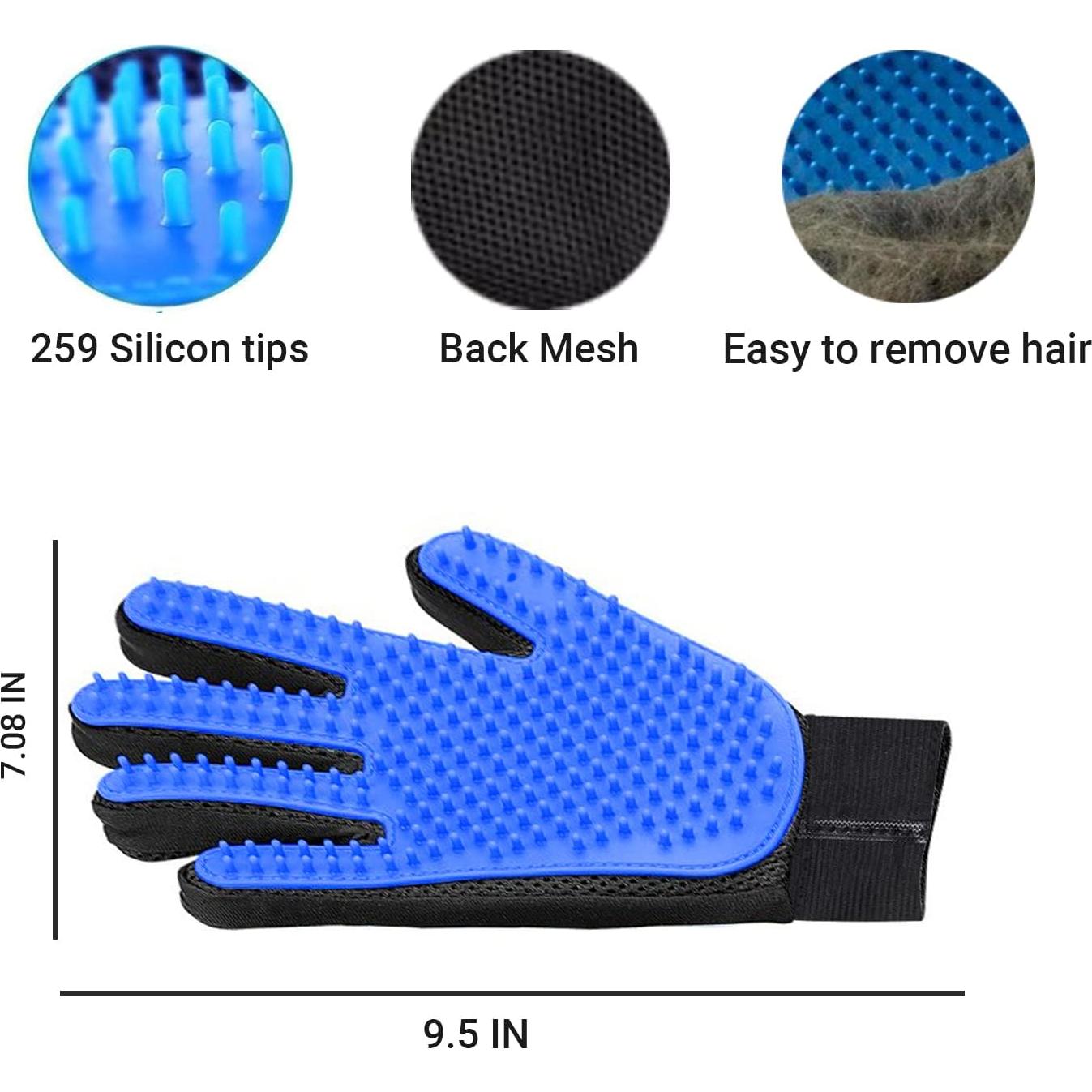 Guantes de Aseo para Mascotas PAZONE - 2 Piezas Ajustables