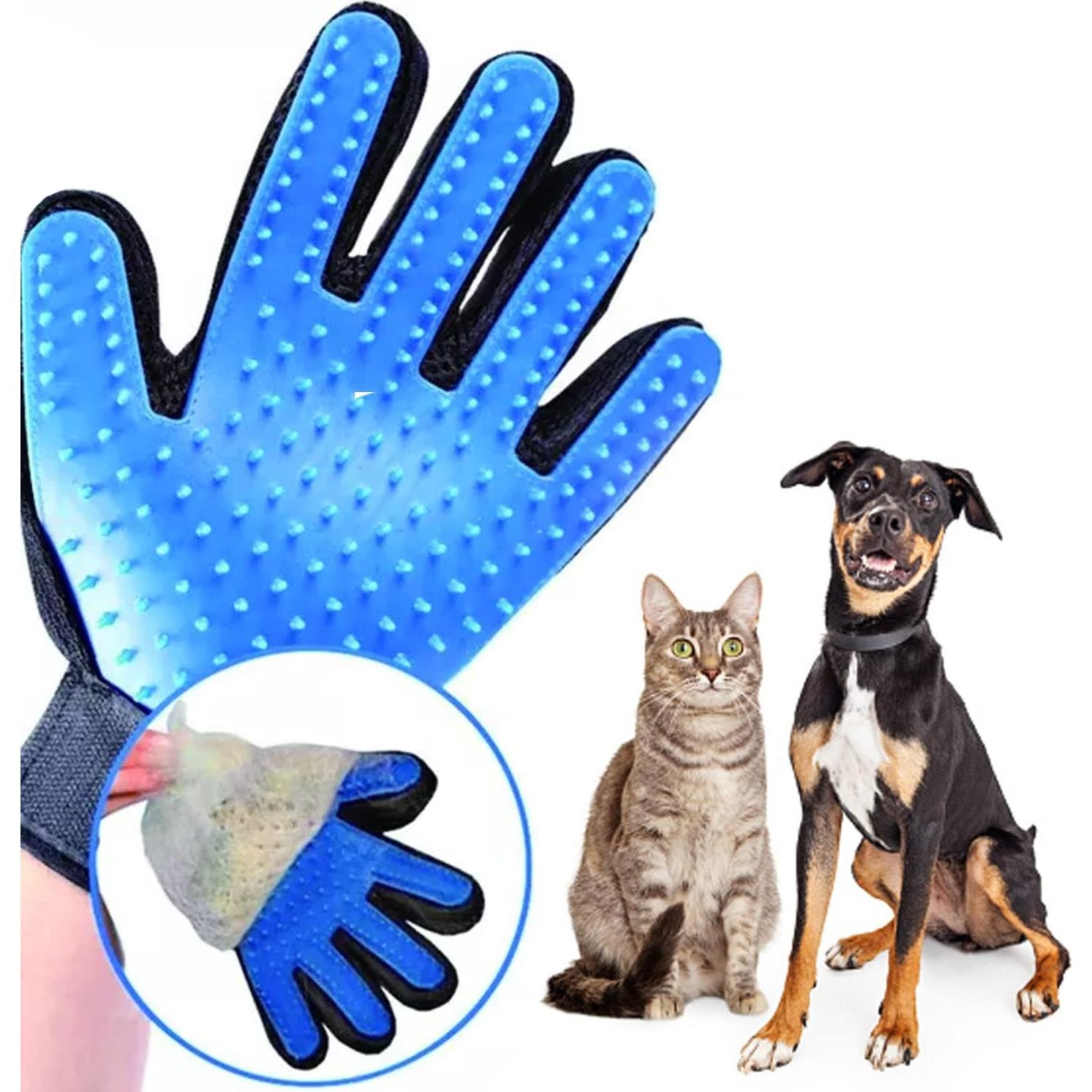 Guantes de Aseo para Mascotas PAZONE - 2 Piezas Ajustables