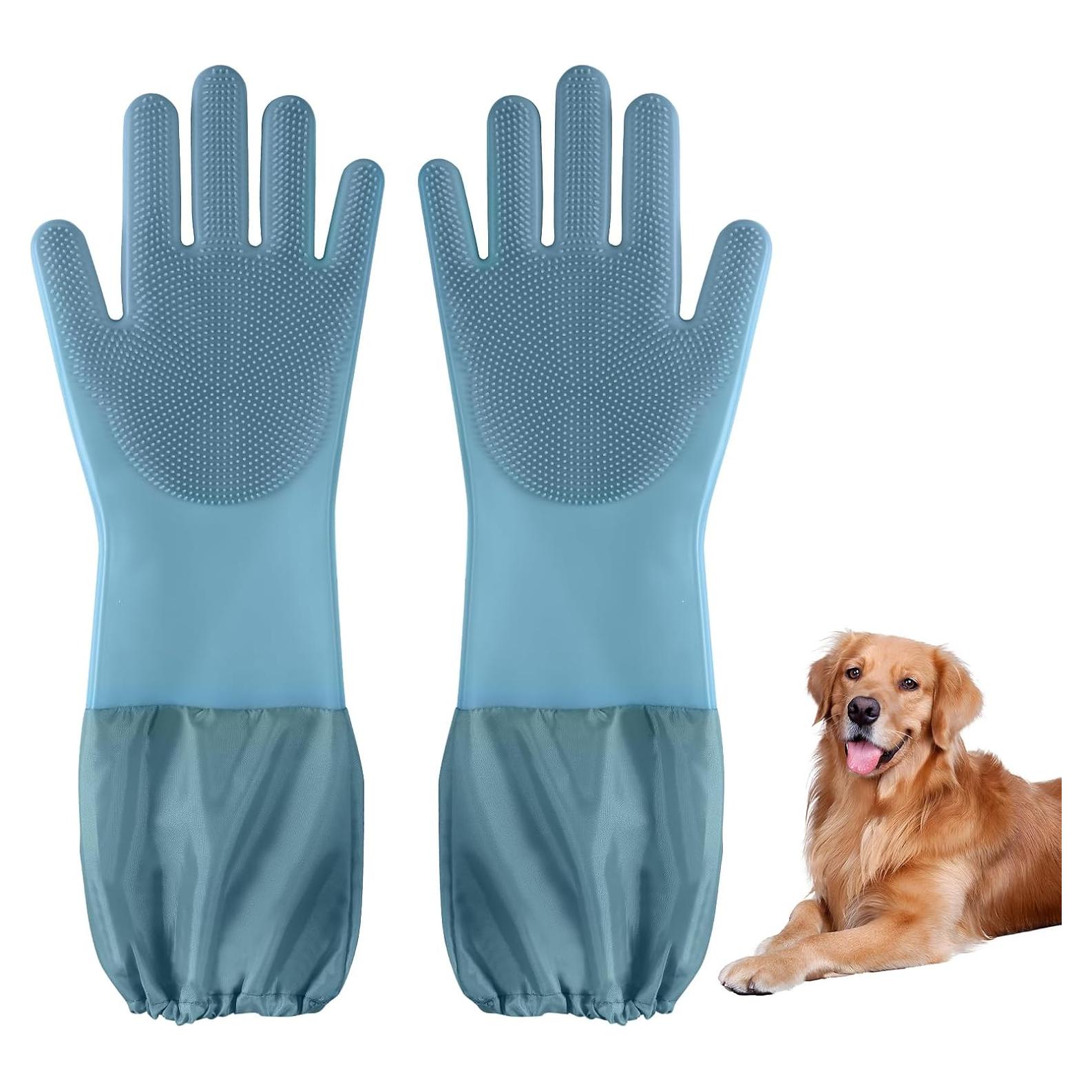 Guantes de Aseo para Mascotas Dongguan 43.9 cm Azul Nublado