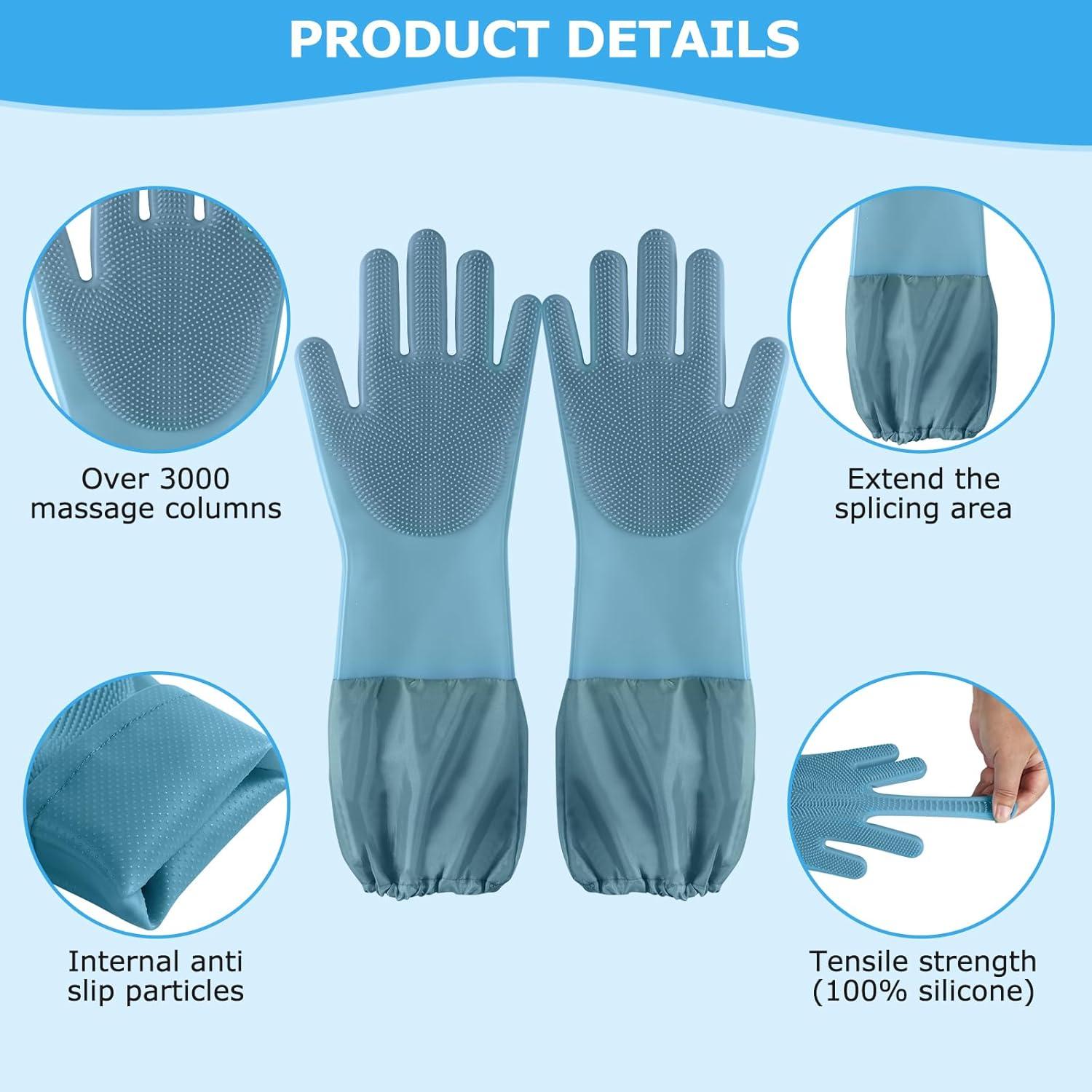 Guantes de Aseo para Mascotas Dongguan 43.9 cm Azul Nublado