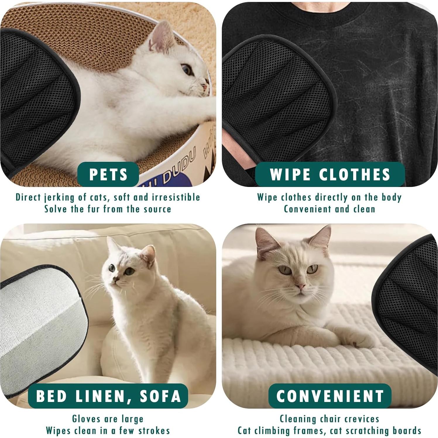 Guantes de Aseo Doble Cara Aerbee para Mascotas 24x16cm