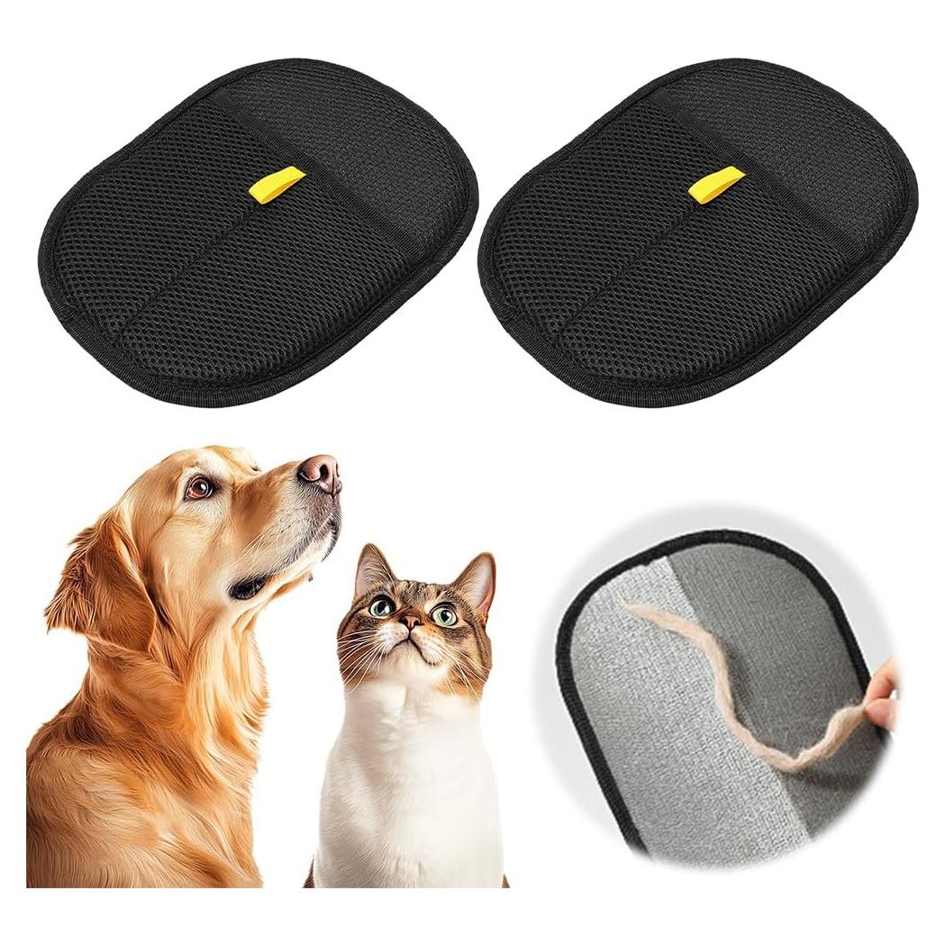 Guantes Quitapelos para Mascotas PoetryDraw - 2 Paquetes