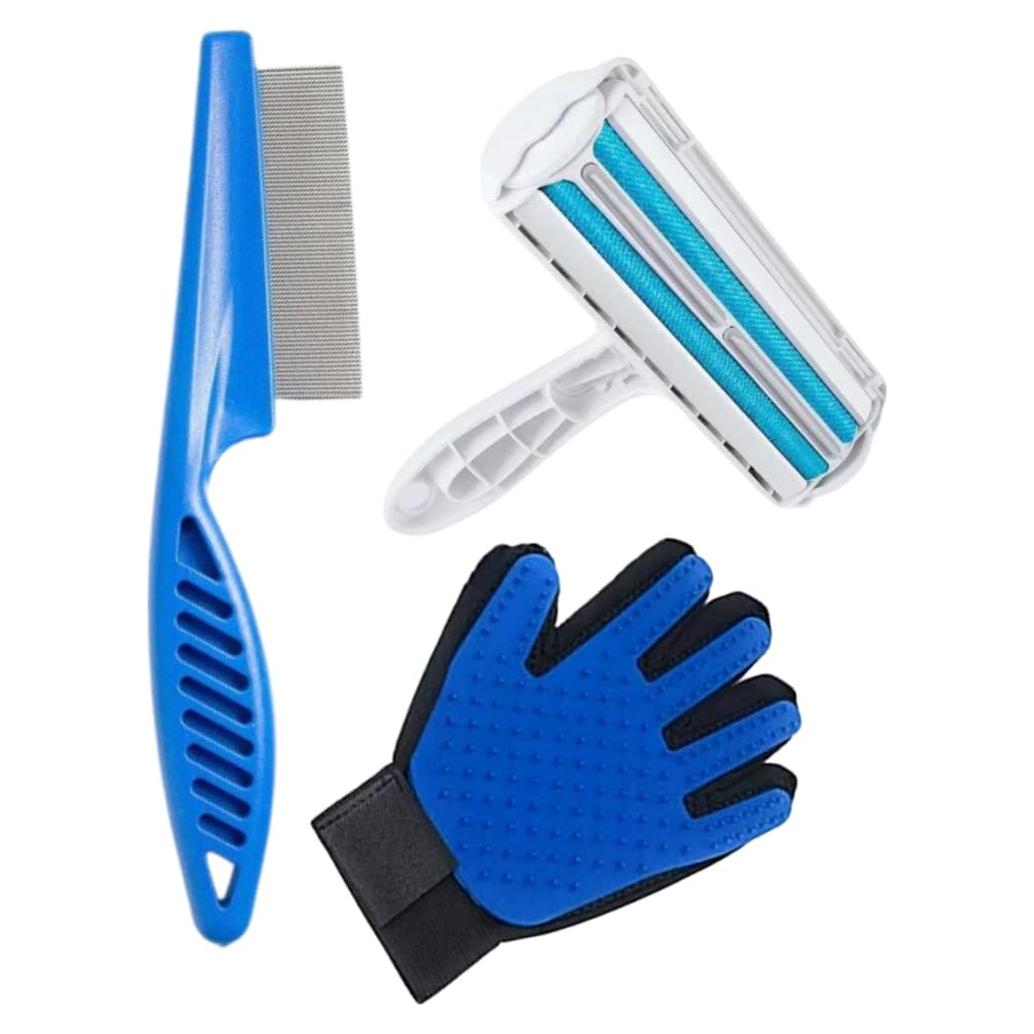 Kit de Aseo para Mascotas ESSENCIAIS - Cepillo, Peine y Guante