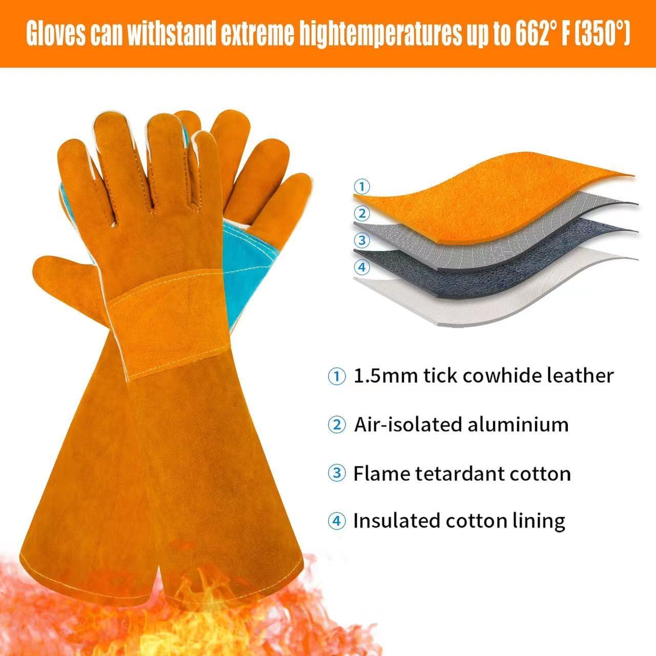 Guantes de Manejo de Animales MOUTCLMB 44.96 cm Doble Cuero