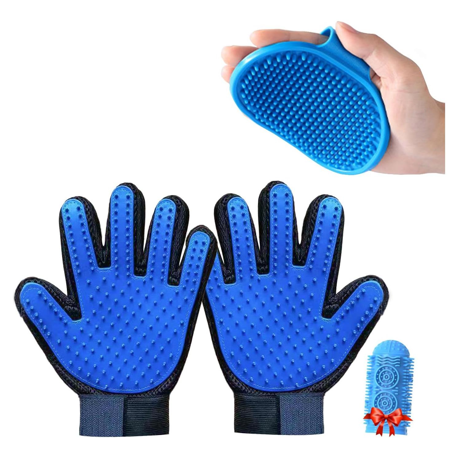 Juego de Guantes de Cuidado para Mascotas 1TO3GO con 185 Puntas