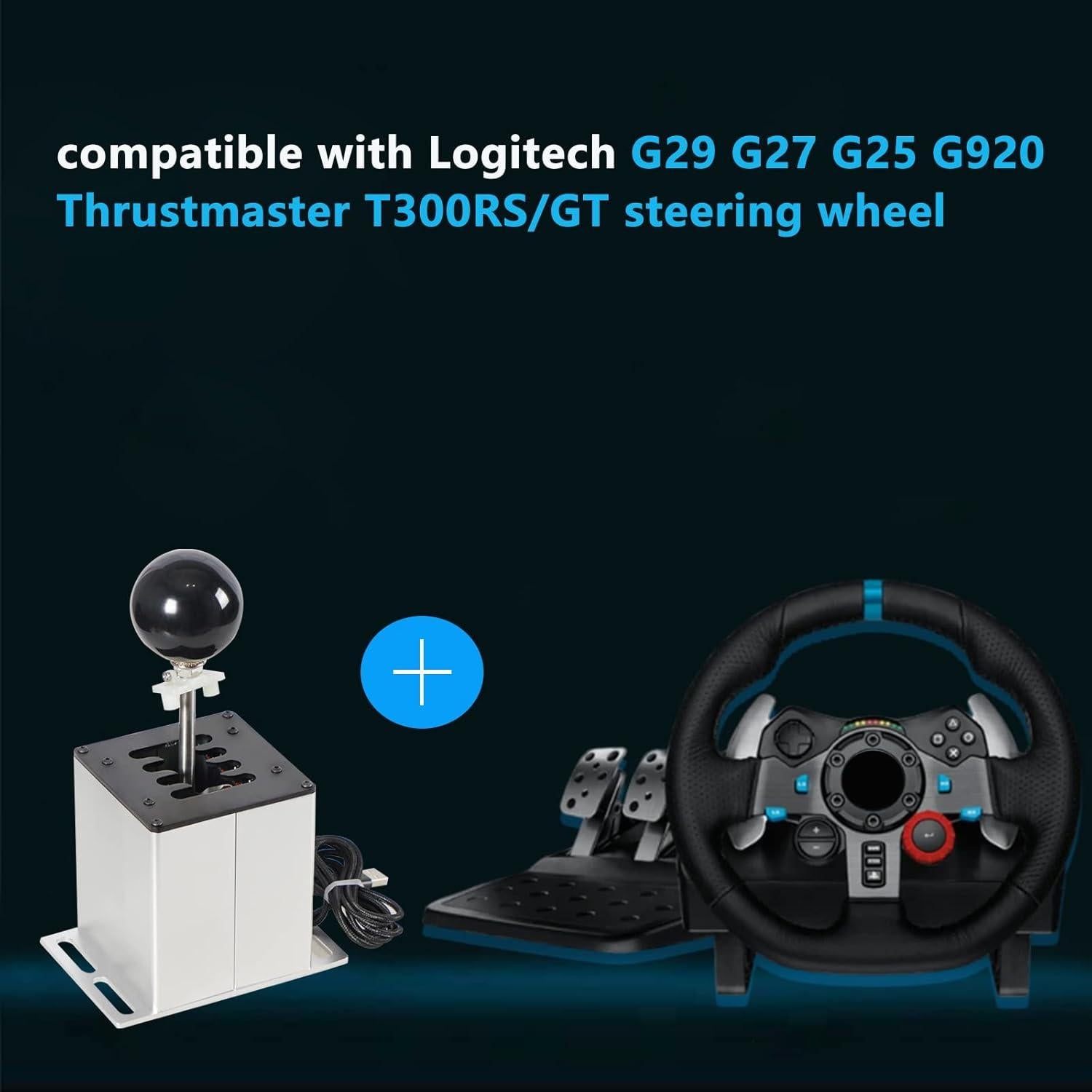 Simulador de Palanca USB GSTP 7+R Compatible con G29 G27 G25