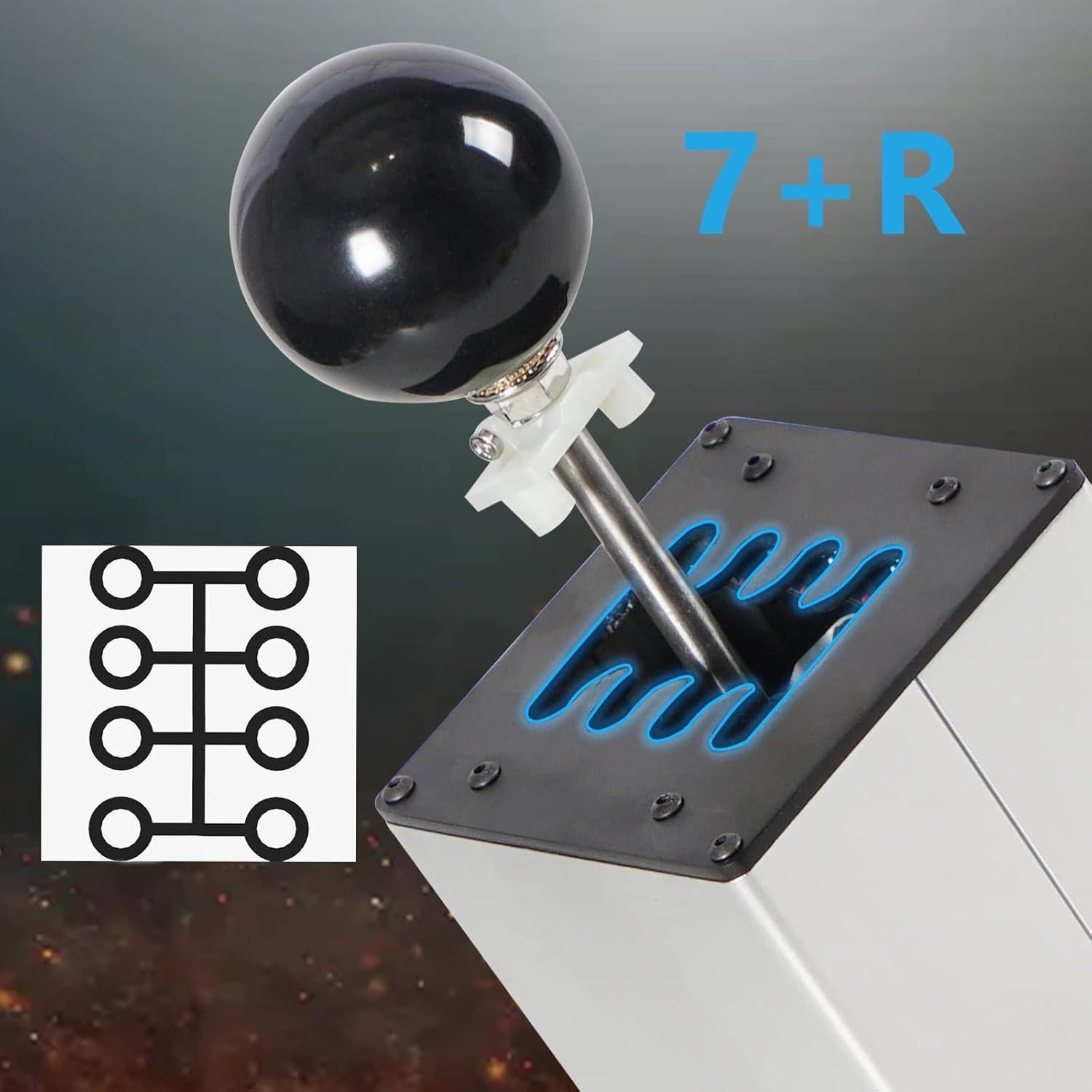 Simulador de Palanca USB GSTP 7+R Compatible con G29 G27 G25