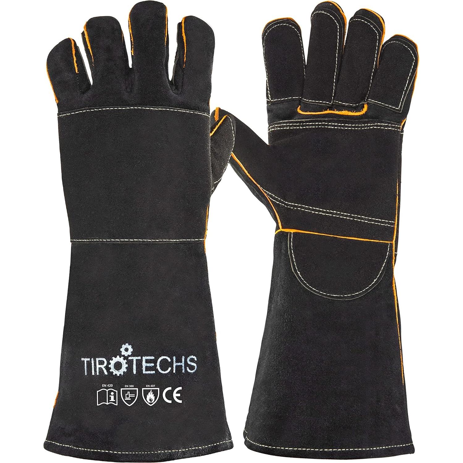 Guantes de Protección TIROTECHS para Manejo de Mascotas - Amarillo