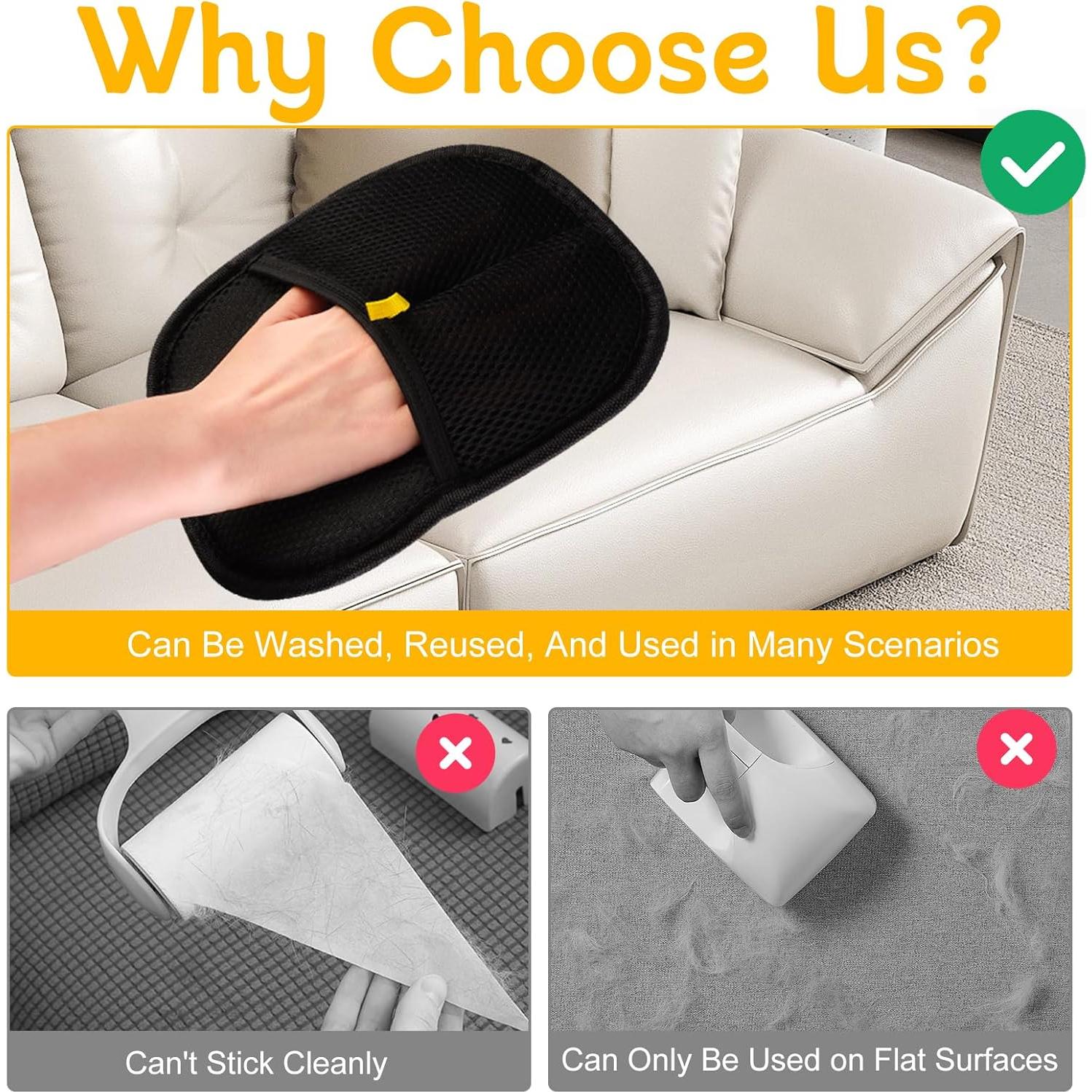 Guantes Quitapelos para Mascotas Genérico 3 Piezas Eficientes