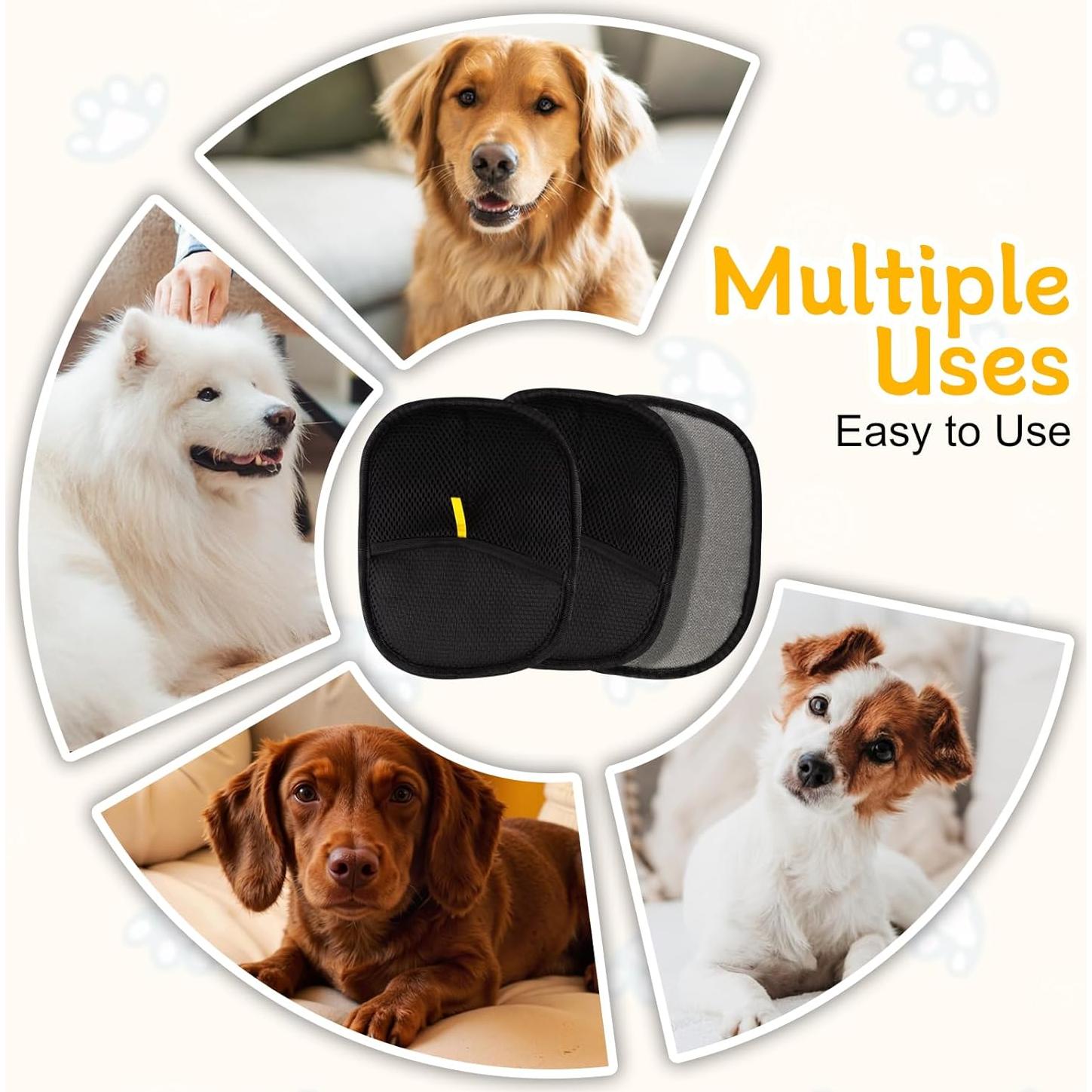 Guantes Quitapelos para Mascotas Genérico 3 Piezas Eficientes